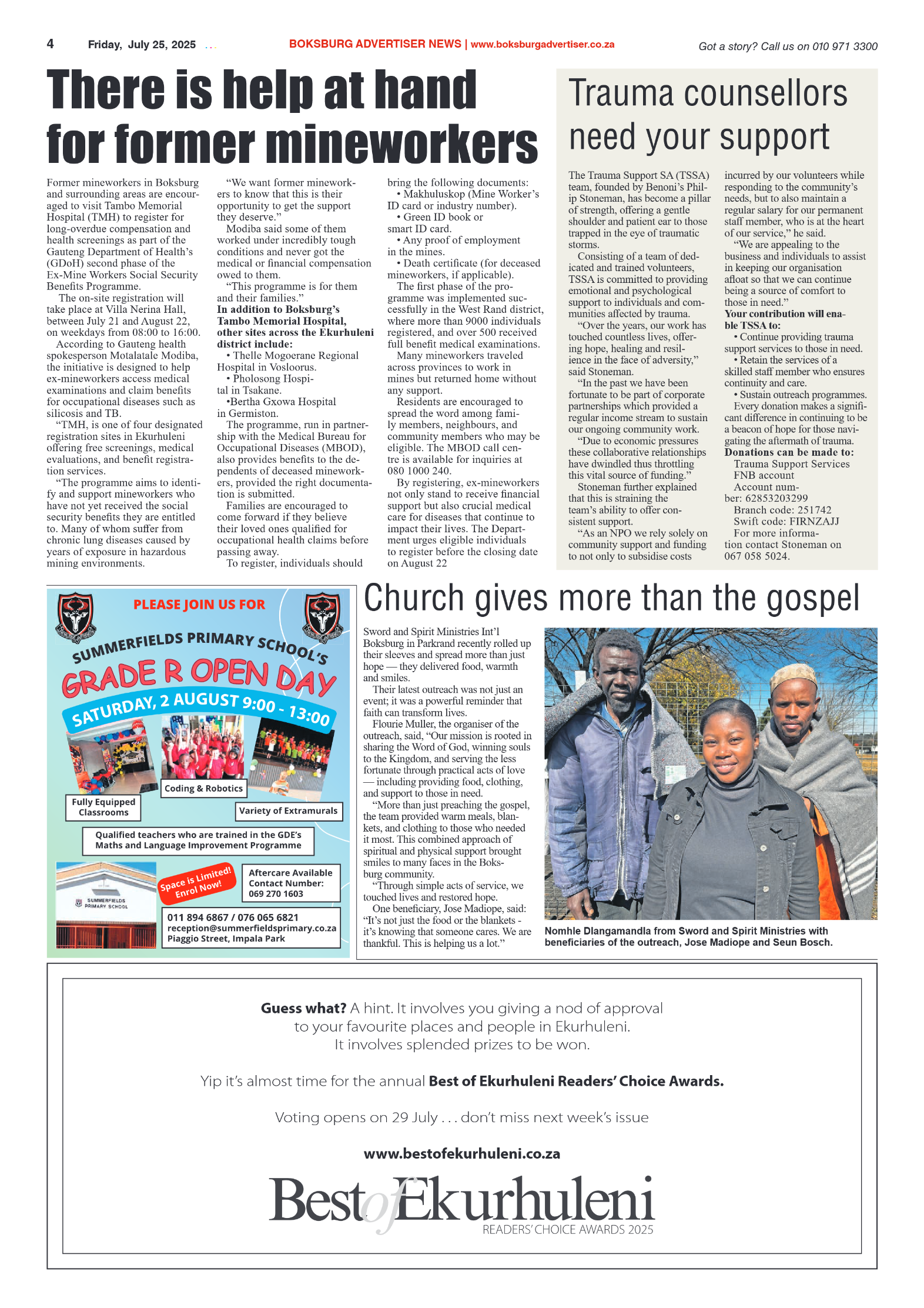 Boksburg Advertiser 25 July 2025 page 4