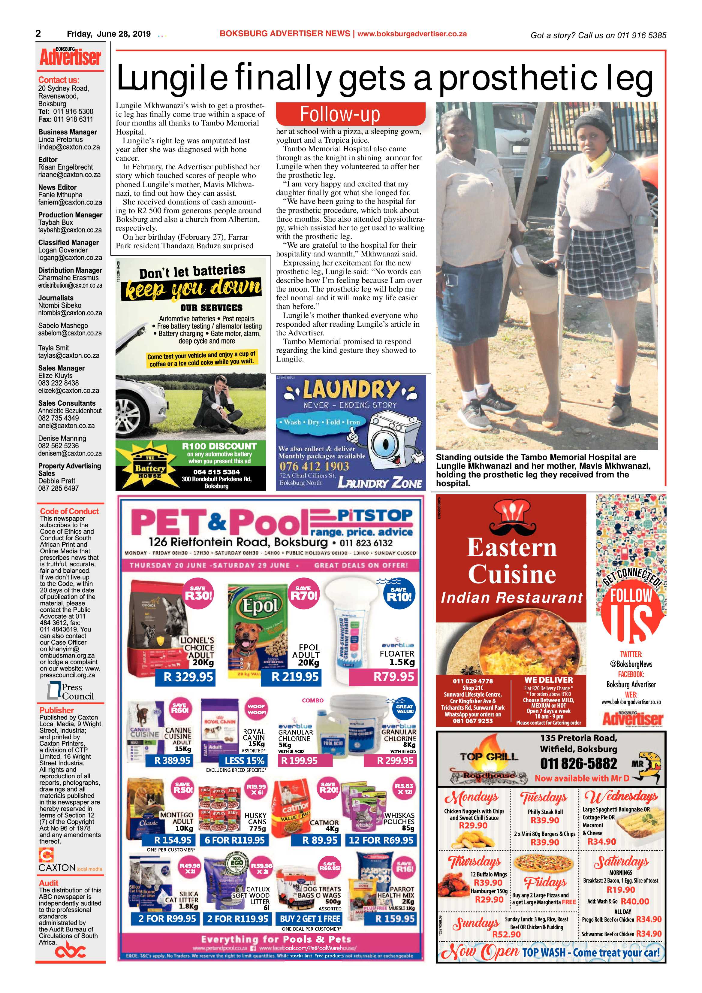 Boksburg Advertiser 25 June 2019 page 2