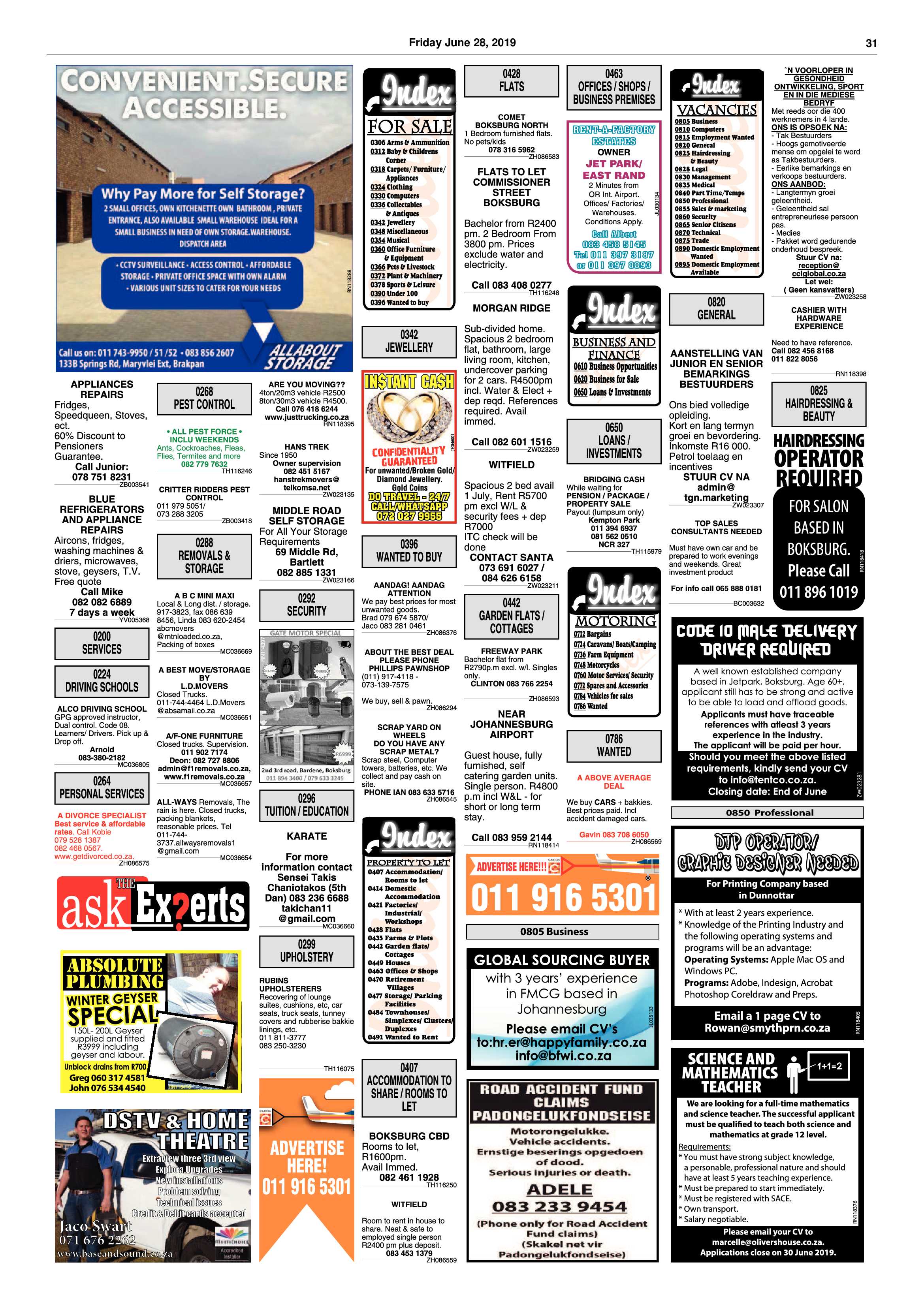 Boksburg Advertiser 25 June 2019 page 31