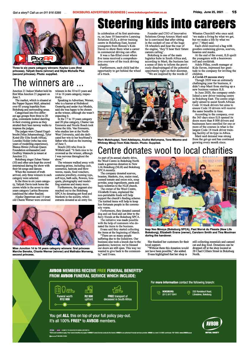 Boksburg Advertiser 25 June 2021 page 15