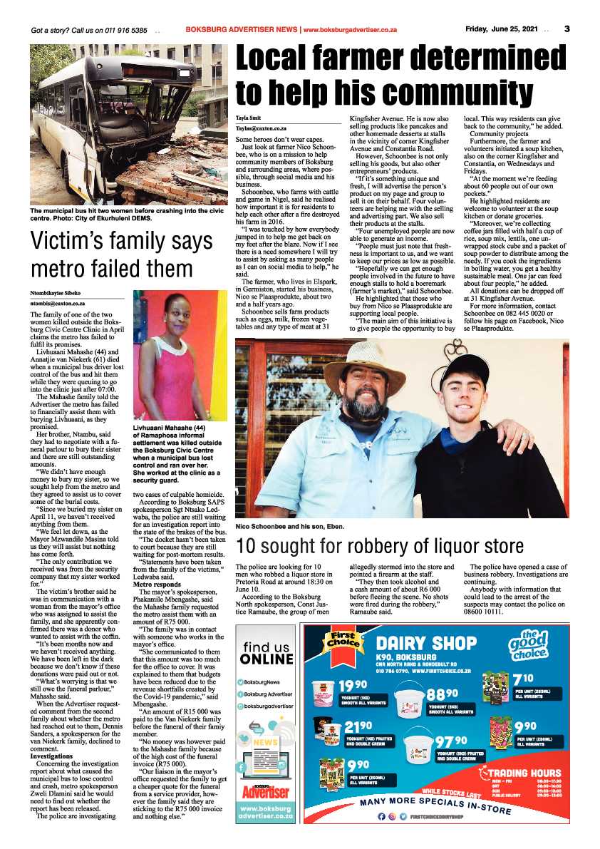 Boksburg Advertiser 25 June 2021 page 3