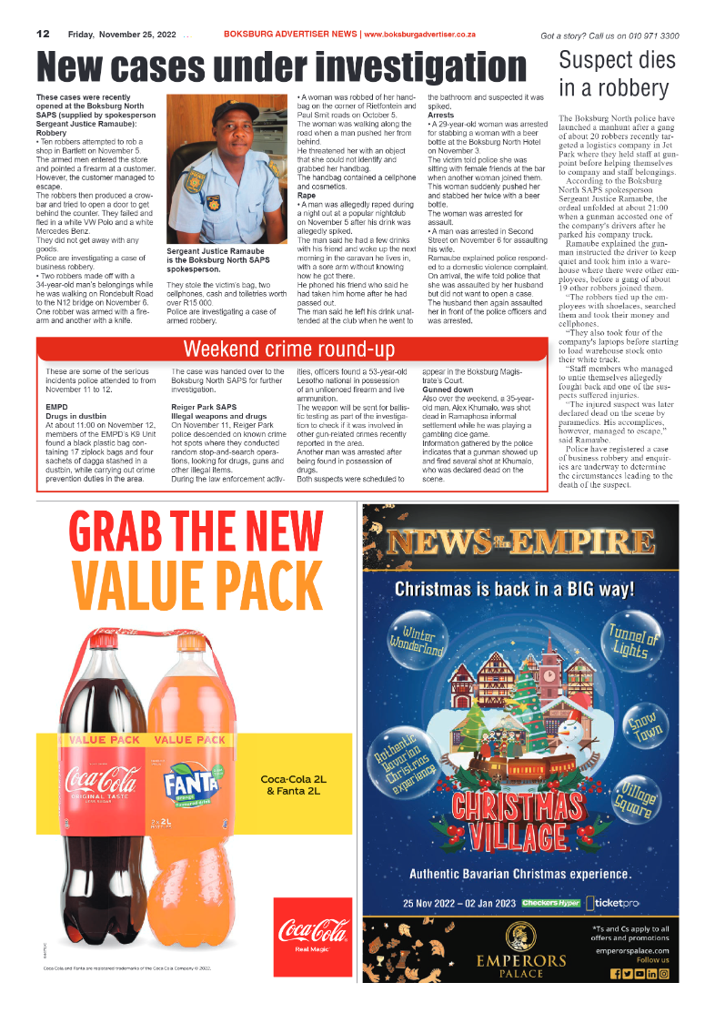 Boksburg Advertiser 25 Nov 2022 page 12