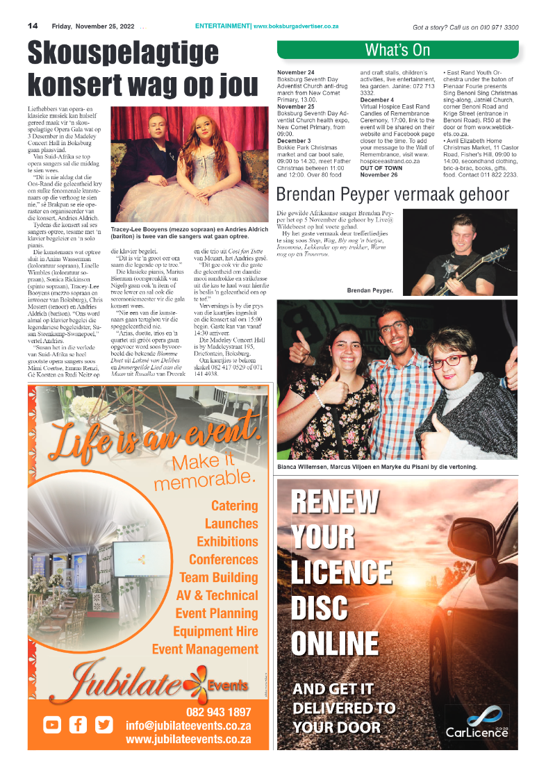 Boksburg Advertiser 25 Nov 2022 page 14