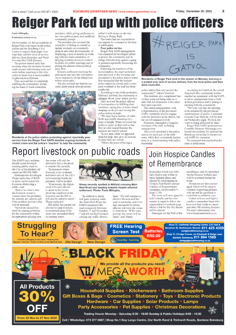 Boksburg Advertiser 25 Nov 2022 page 3