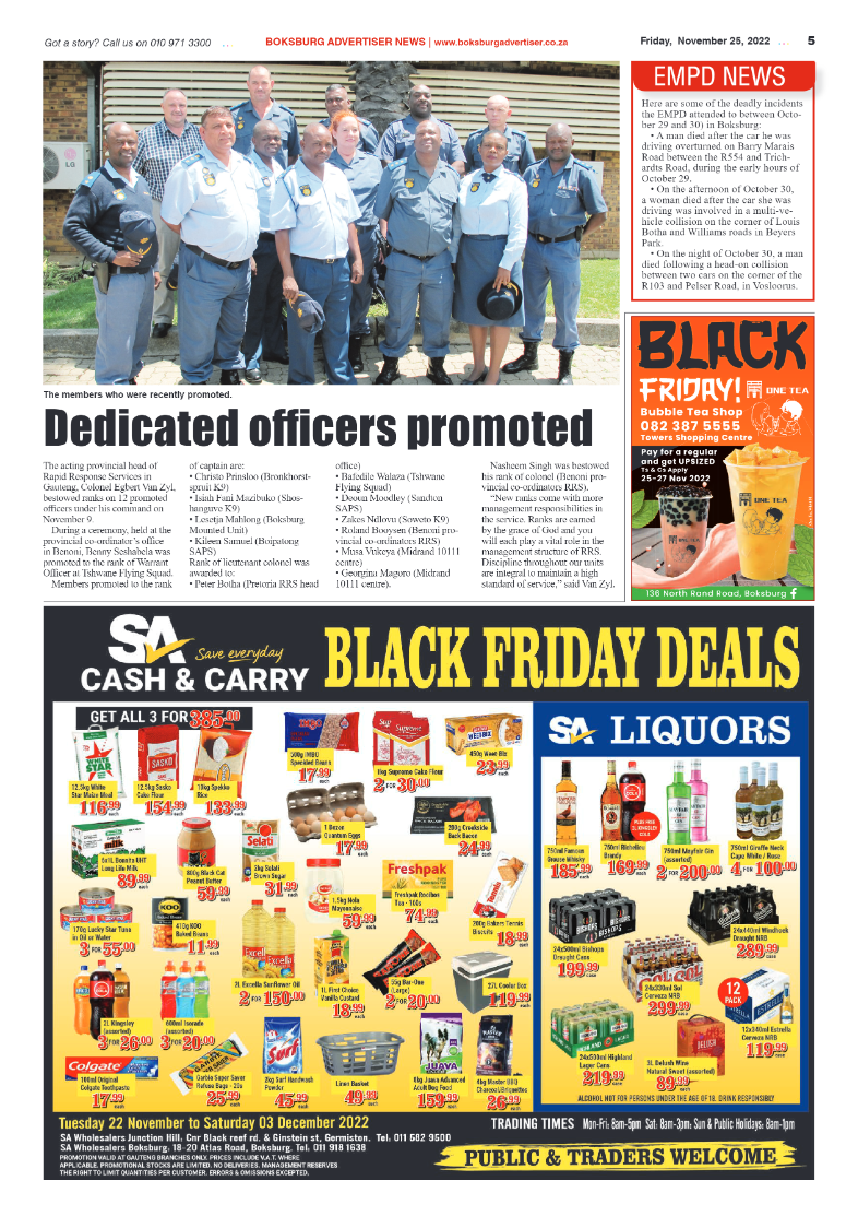 Boksburg Advertiser 25 Nov 2022 page 5