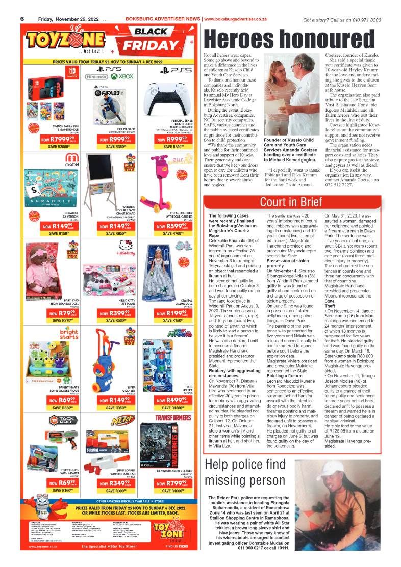 Boksburg Advertiser 25 Nov 2022 page 6