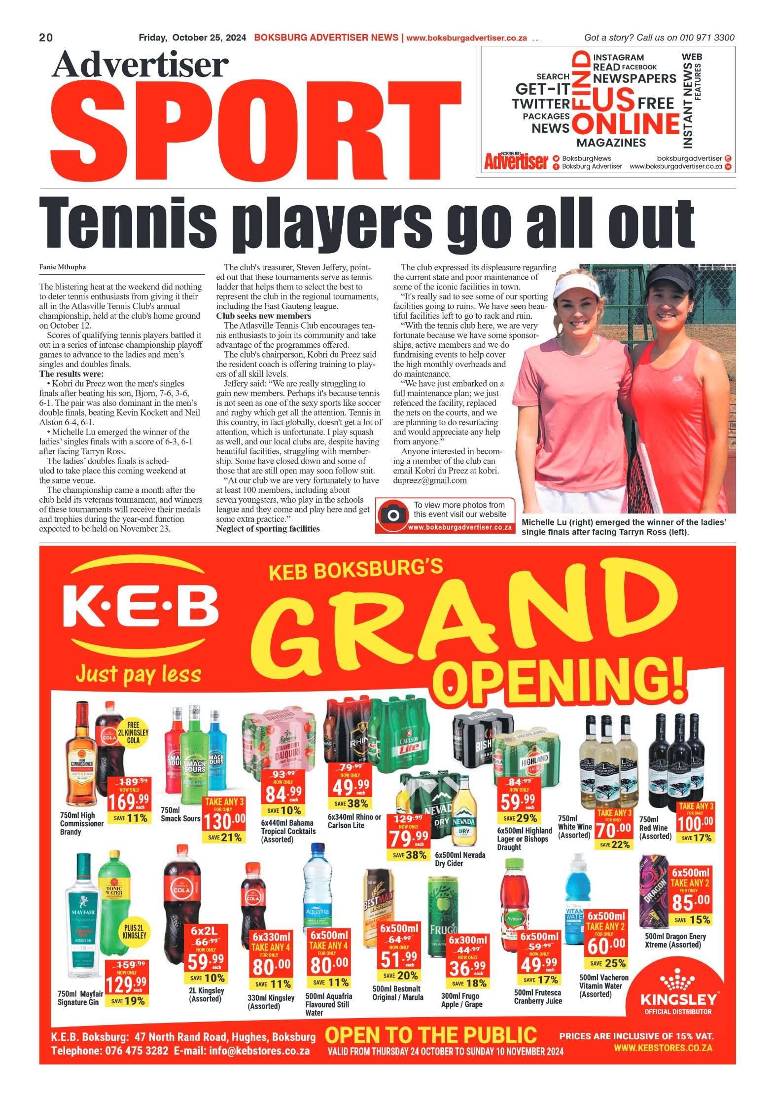 Boksburg Advertiser 25 October 2024 page 20