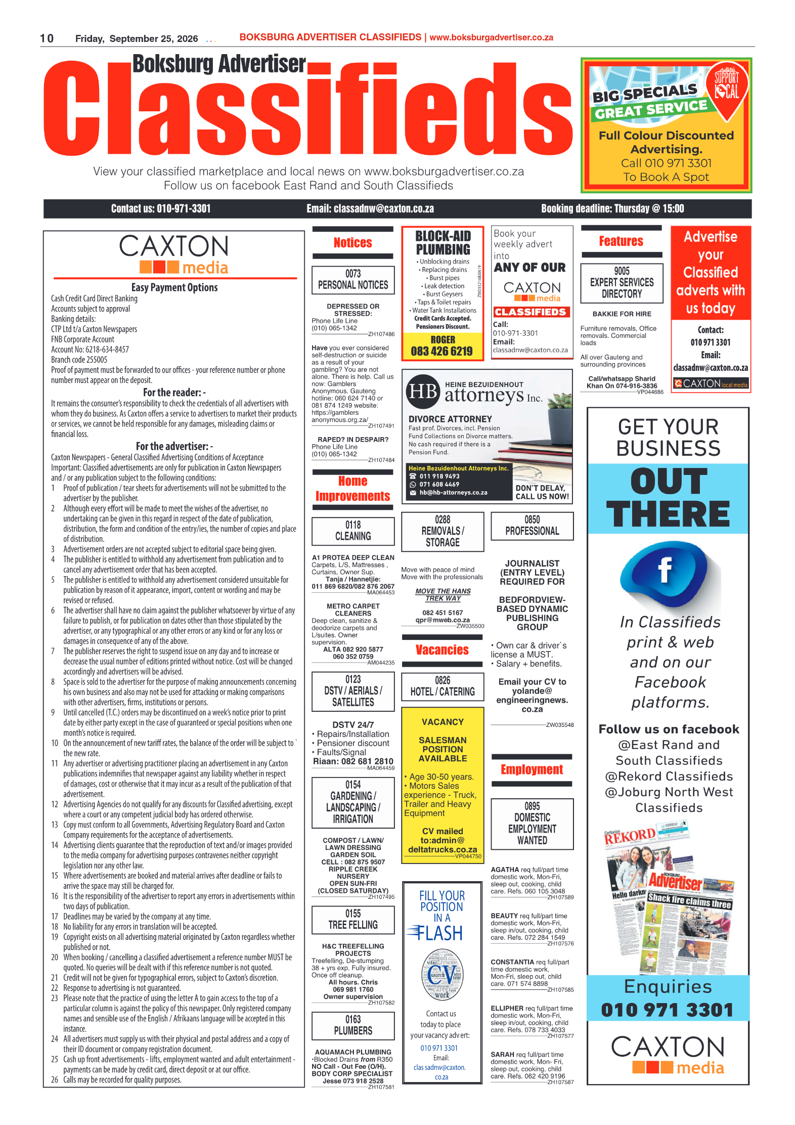 Boksburg Advertiser 25 September 2026 page 10