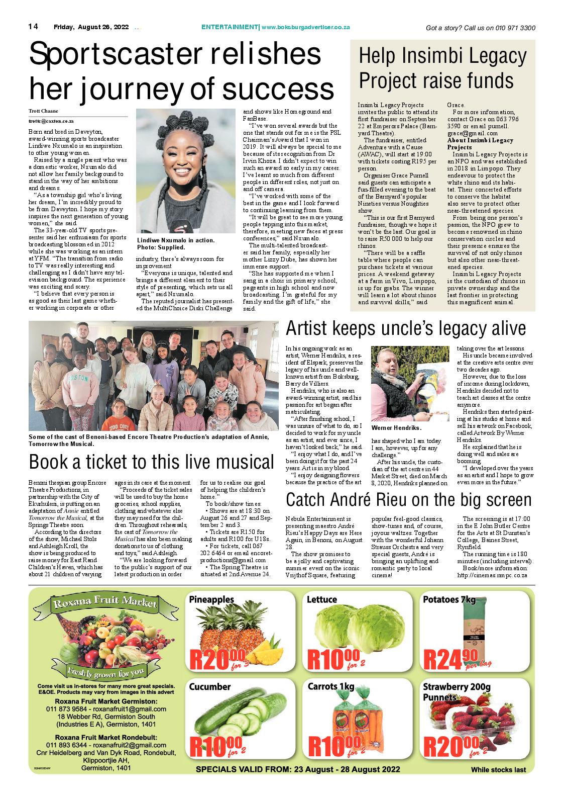 Boksburg Advertiser 26 August 2022 page 14