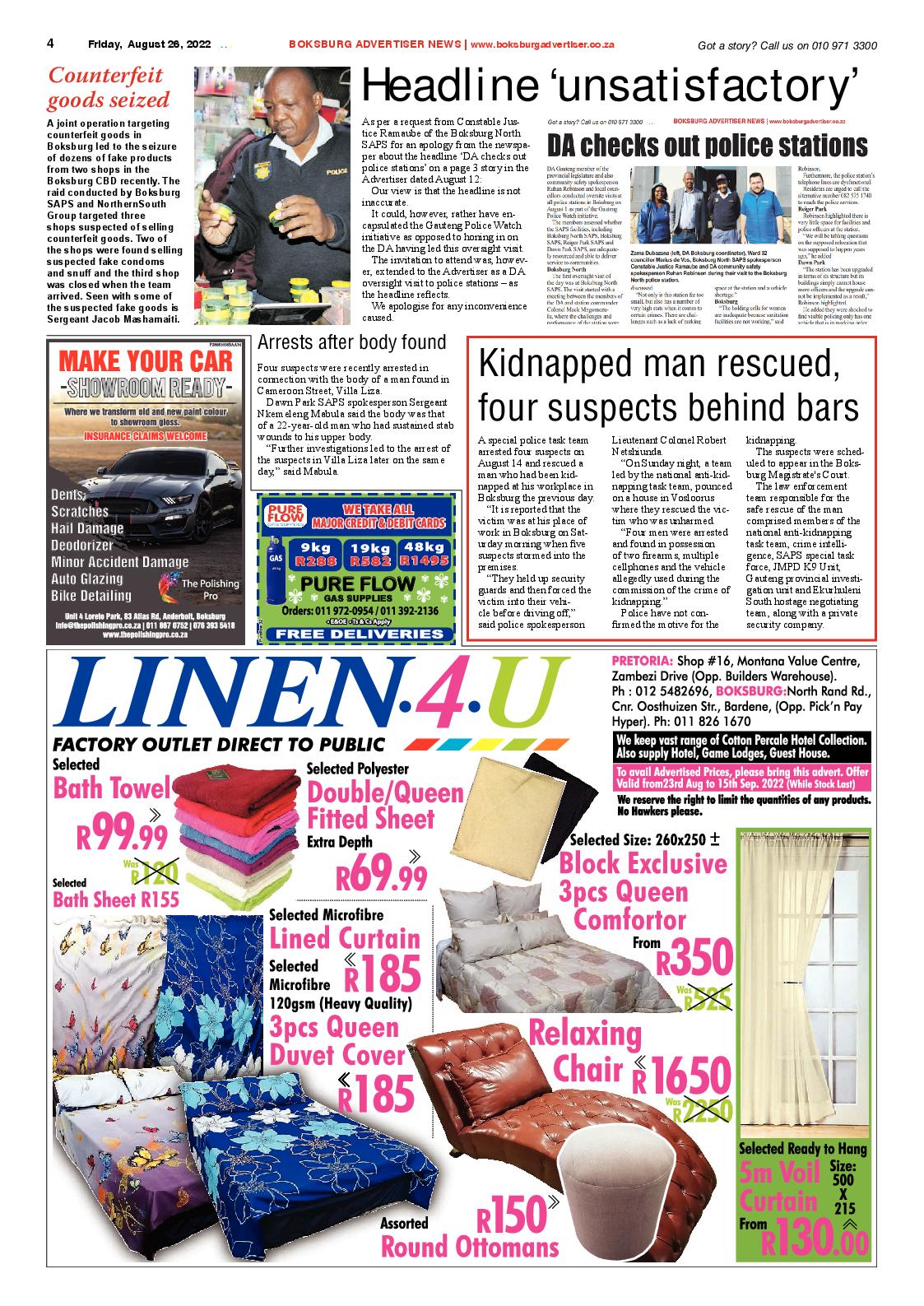 Boksburg Advertiser 26 August 2022 page 4