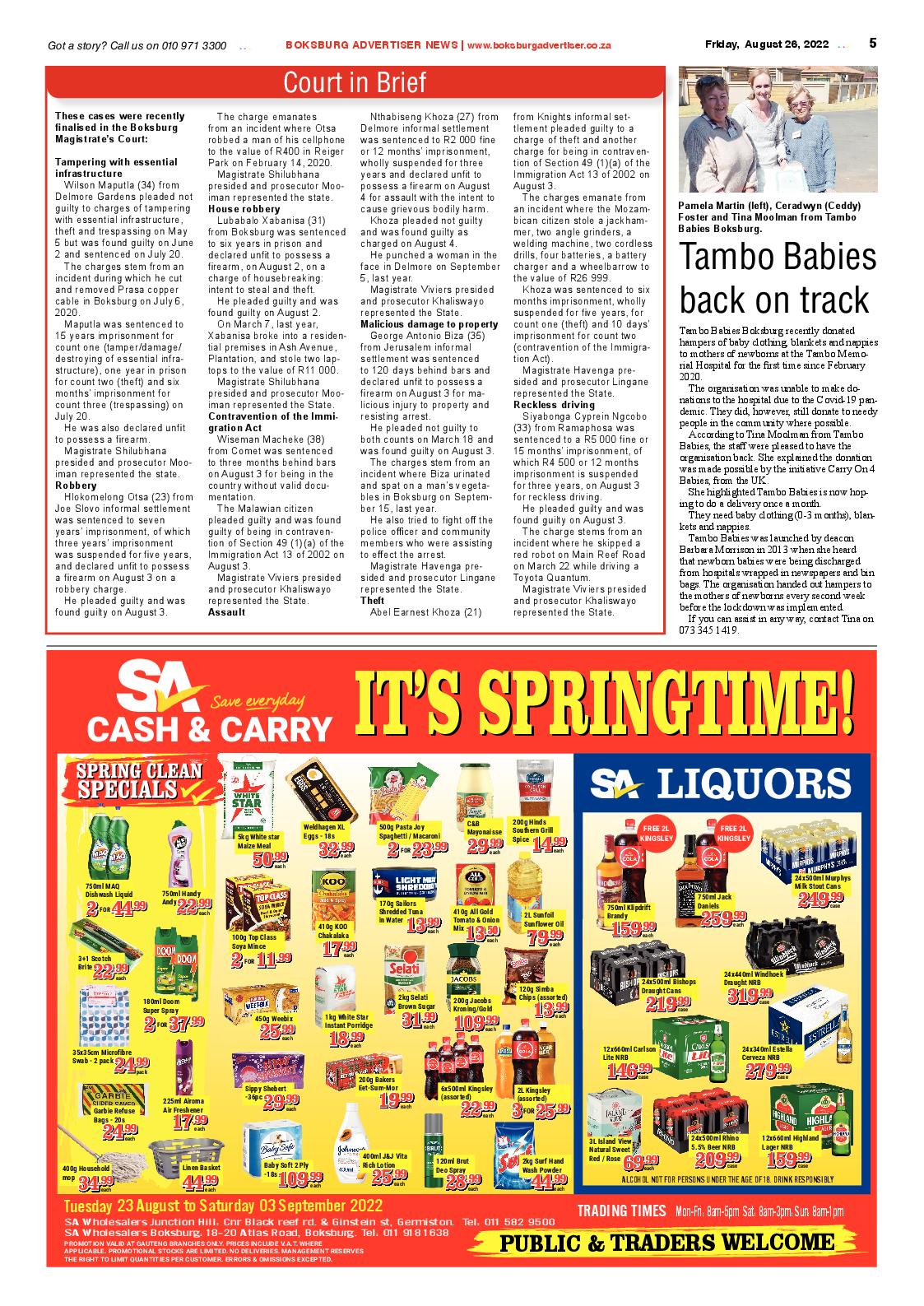 Boksburg Advertiser 26 August 2022 page 5