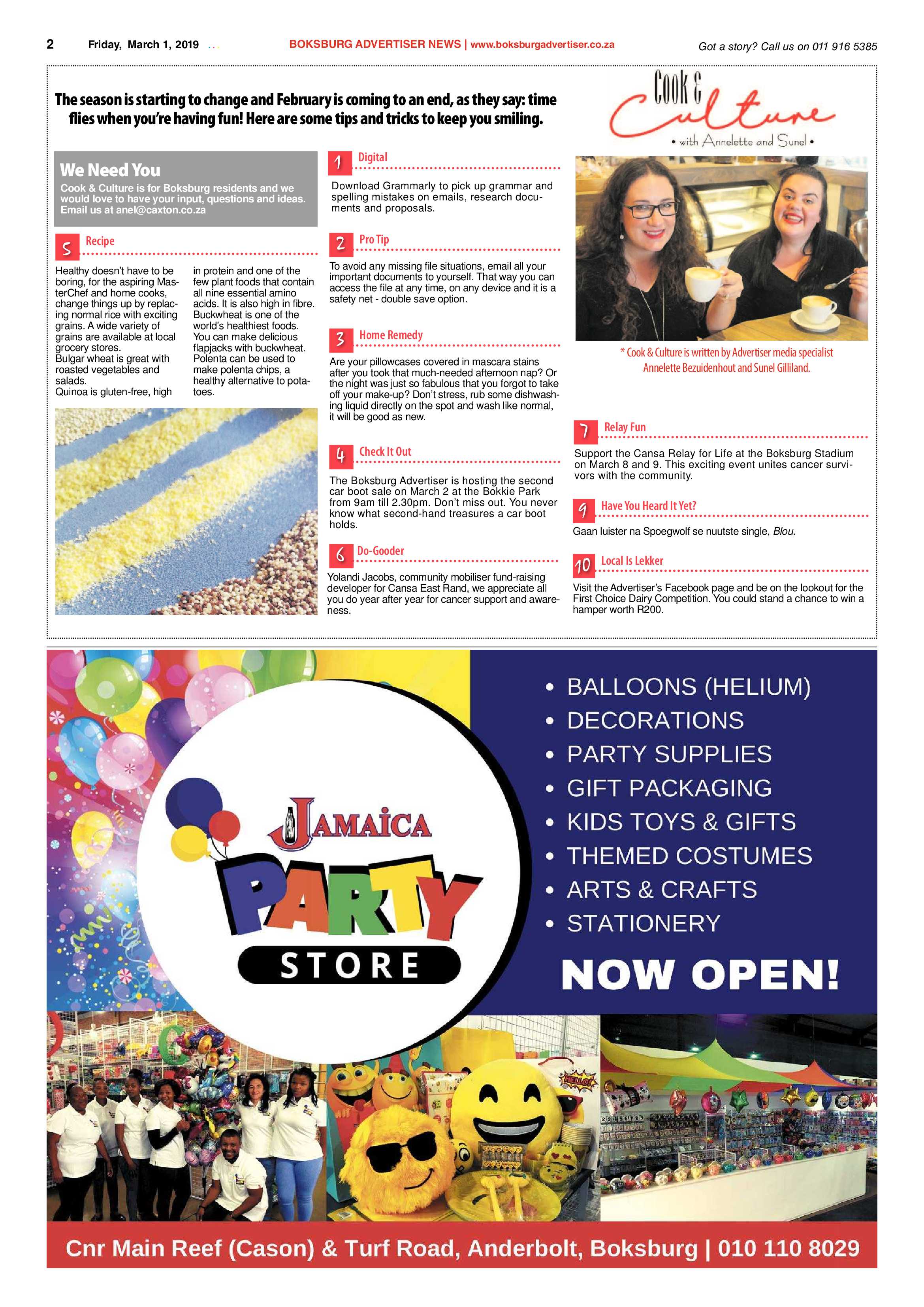 Boksburg Advertiser 26 February 2019 page 2