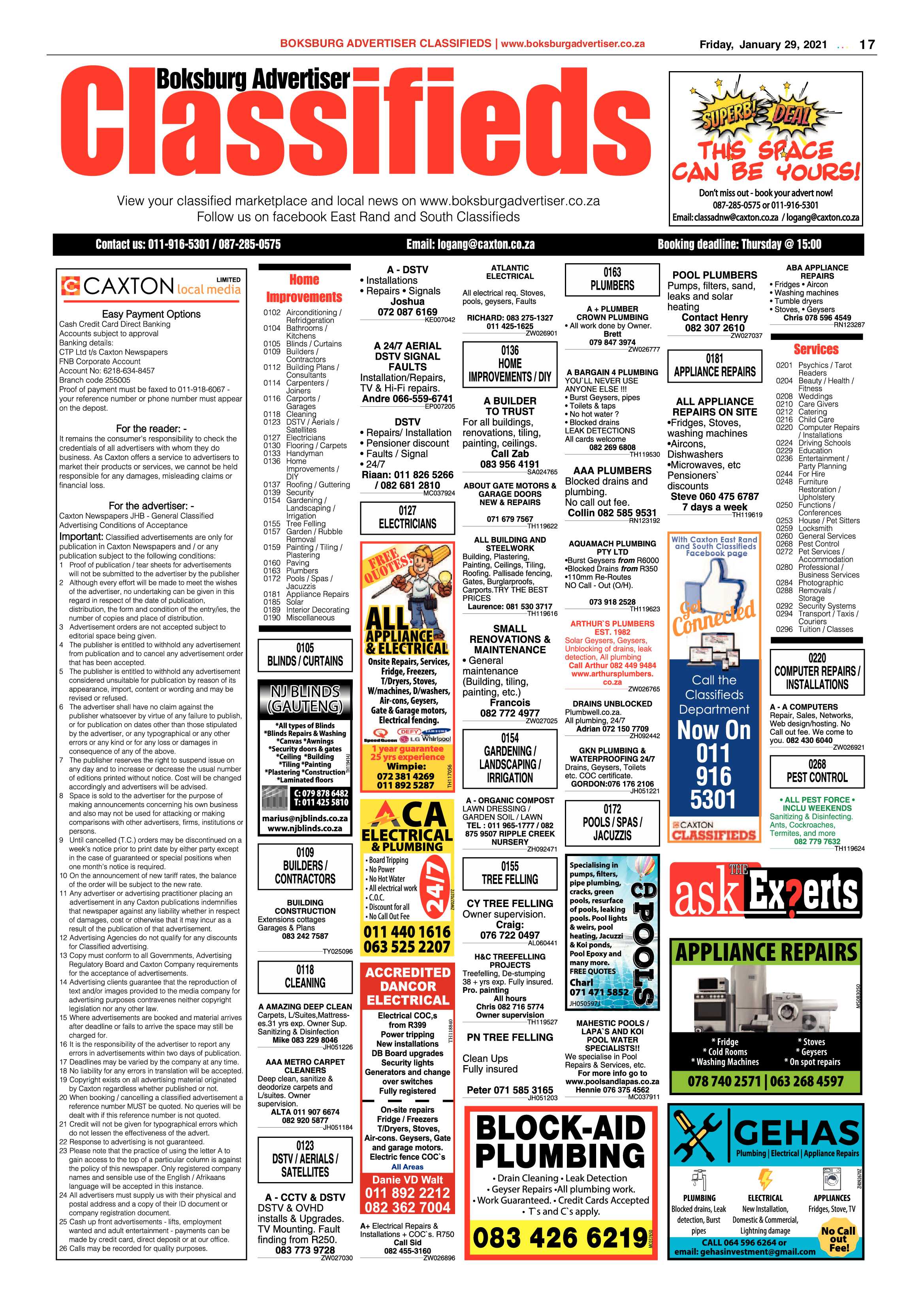 Boksburg Advertiser 26 January 2021 page 17