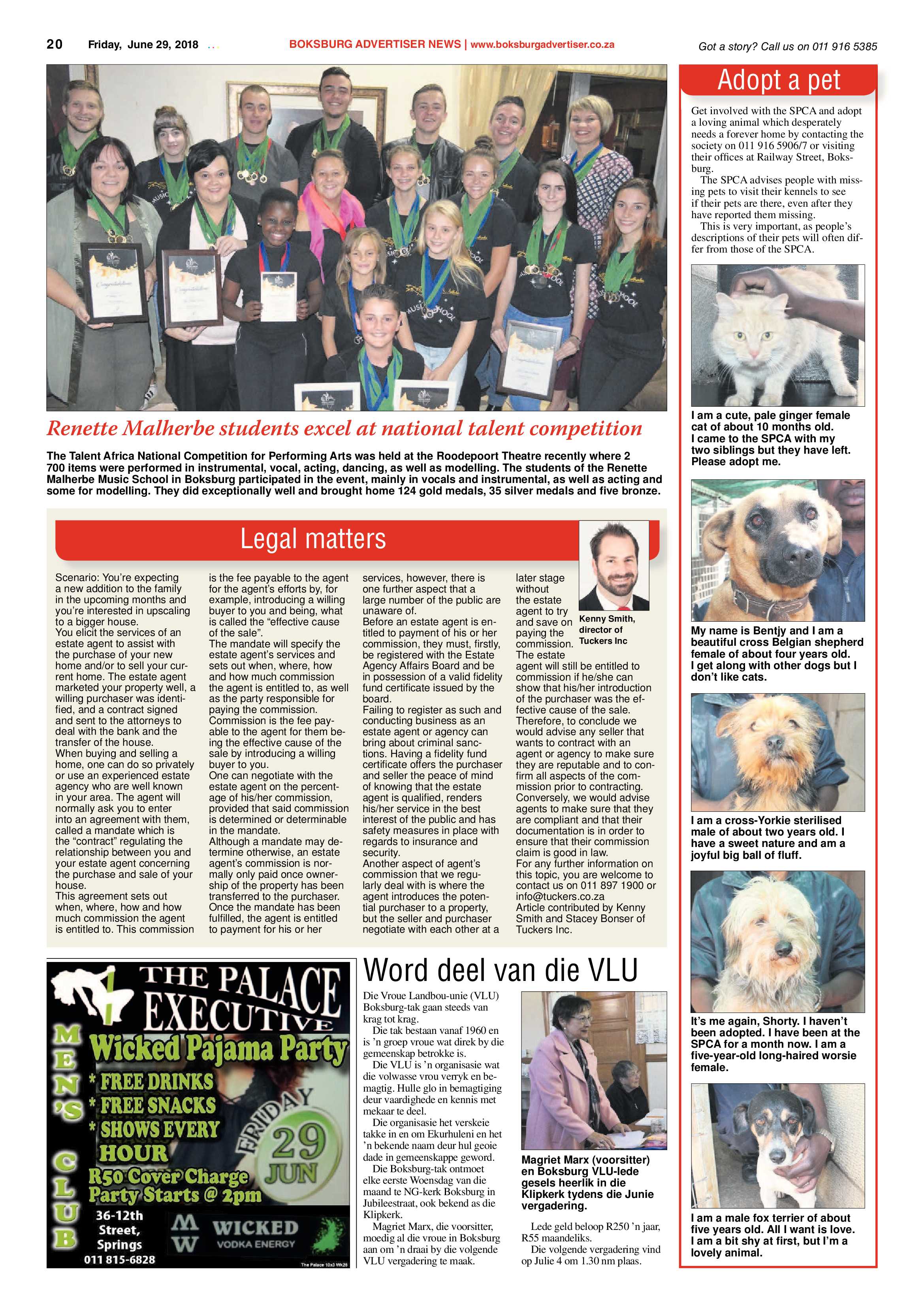 Boksburg Advertiser 26 June 2018 page 20