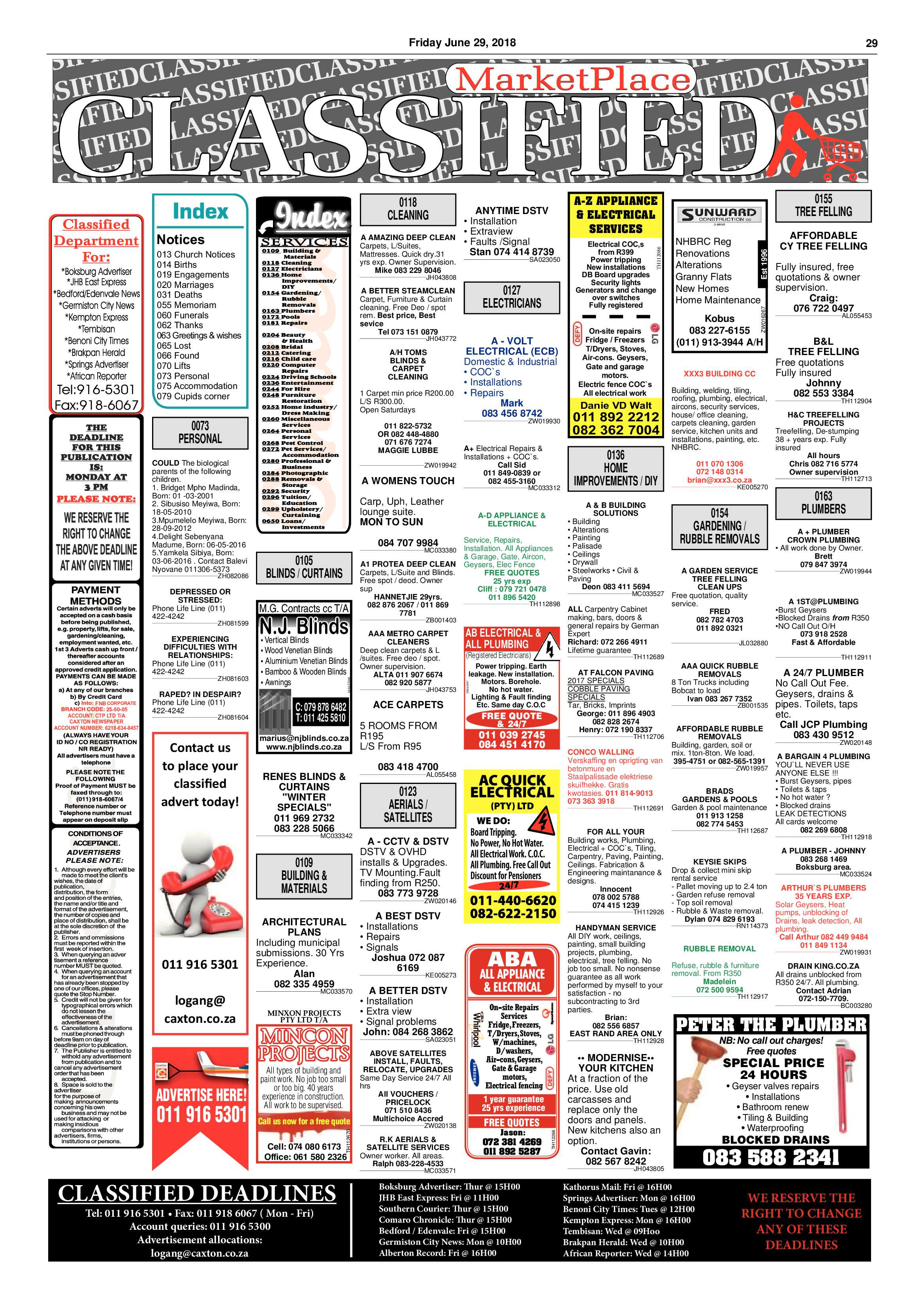 Boksburg Advertiser 26 June 2018 page 29