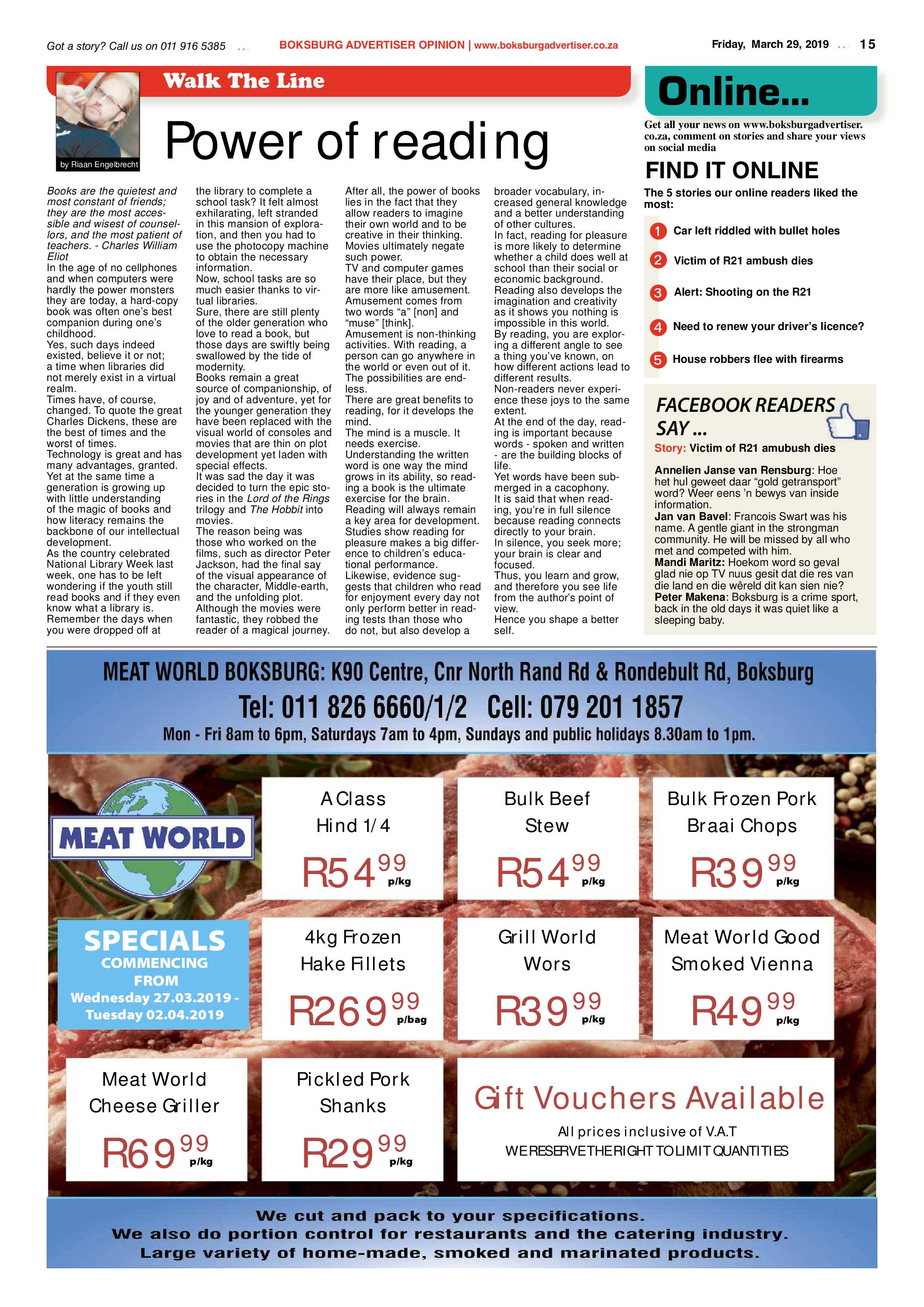 Boksburg Advertiser 26 March 2019 page 15