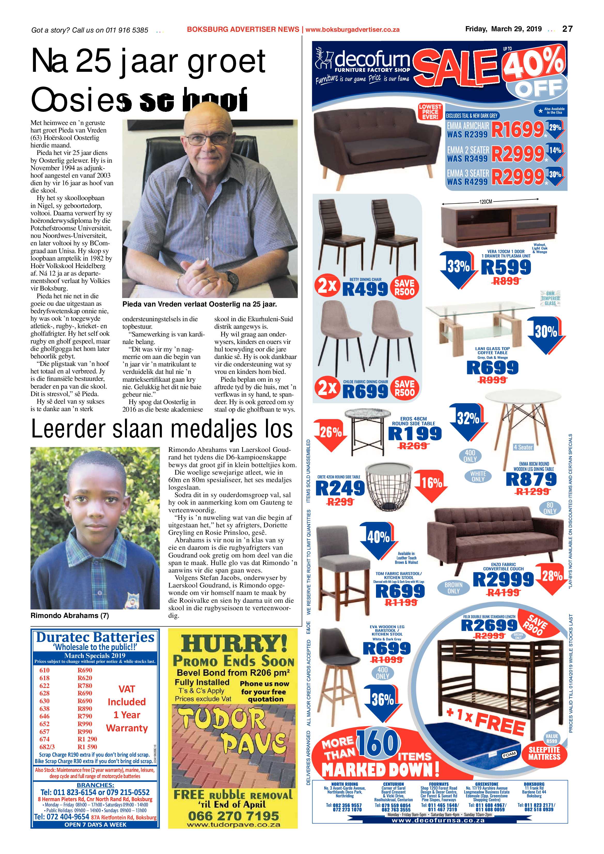 Boksburg Advertiser 26 March 2019 page 27