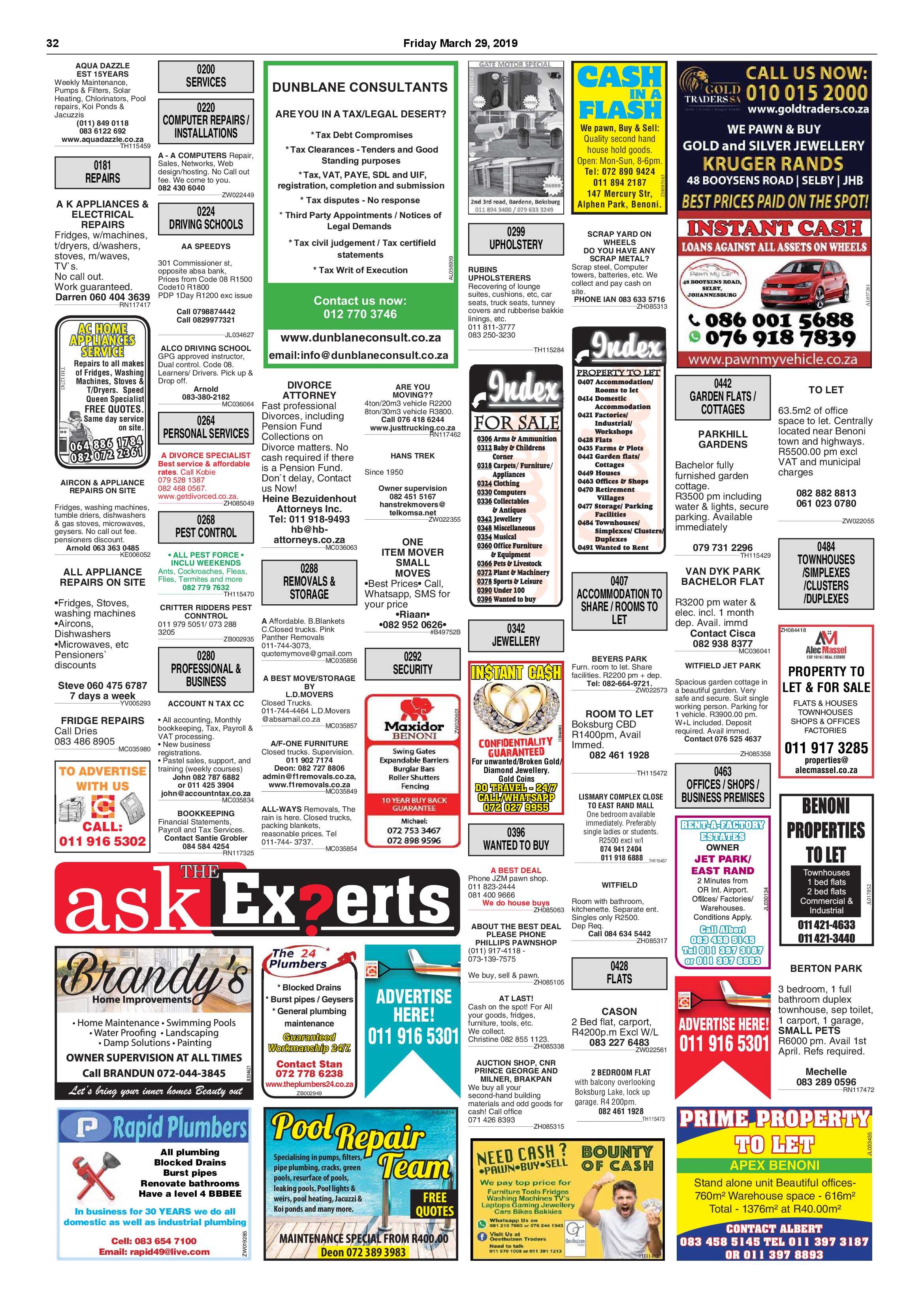 Boksburg Advertiser 26 March 2019 page 32