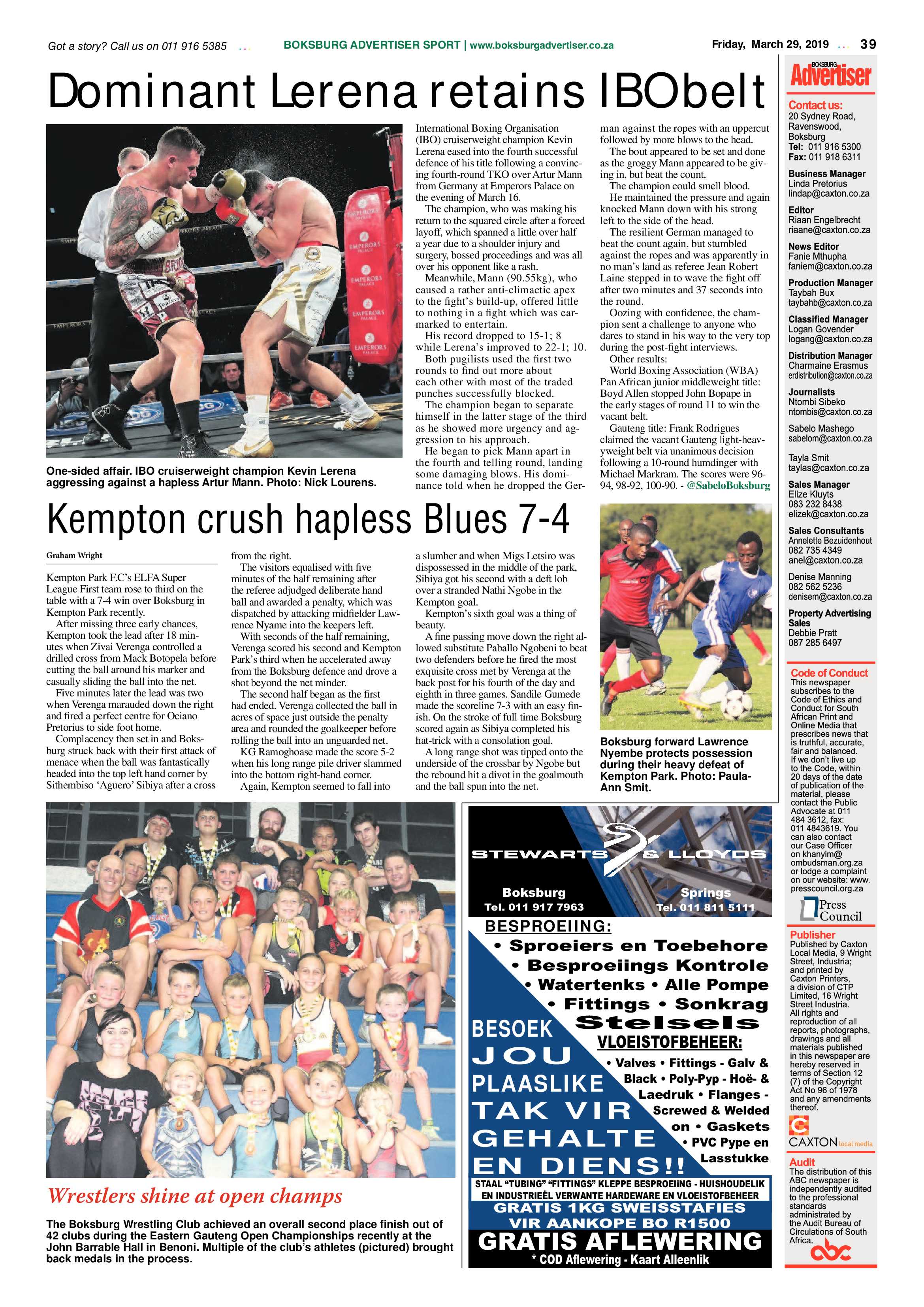 Boksburg Advertiser 26 March 2019 page 39