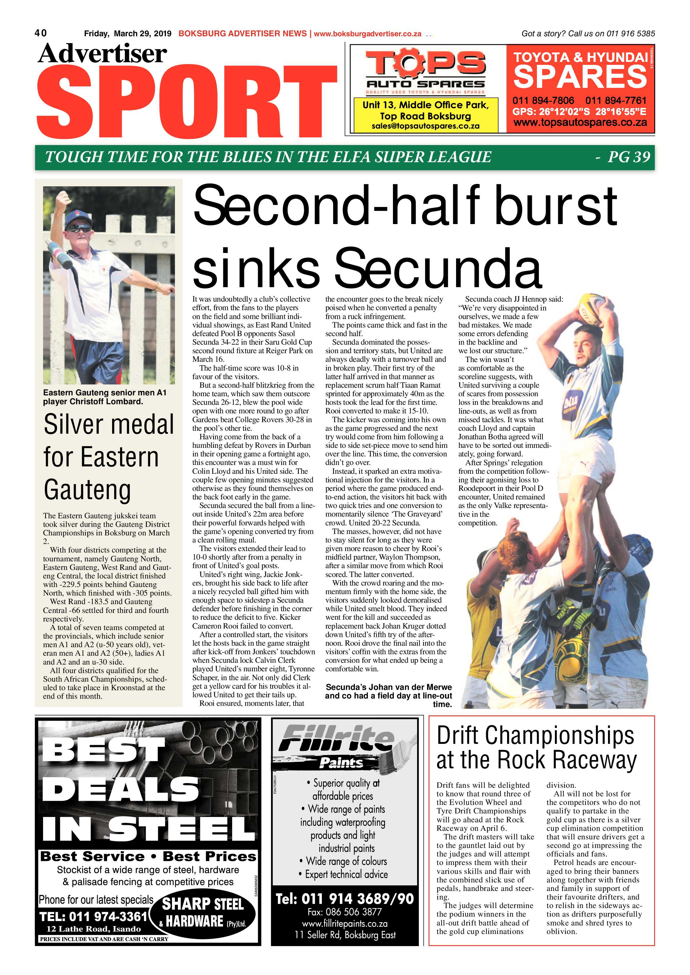 Boksburg Advertiser 26 March 2019 page 40