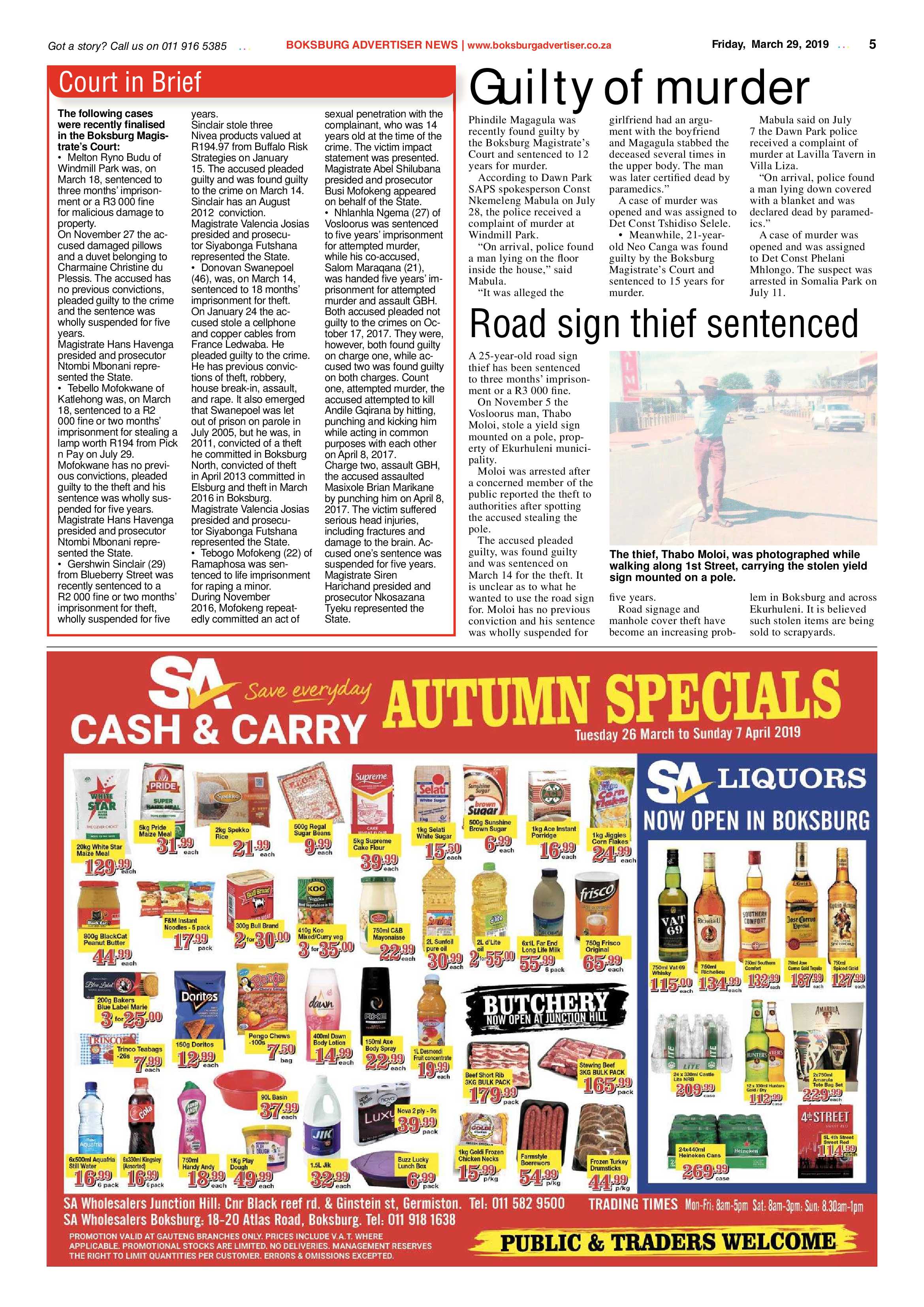 Boksburg Advertiser 26 March 2019 page 5