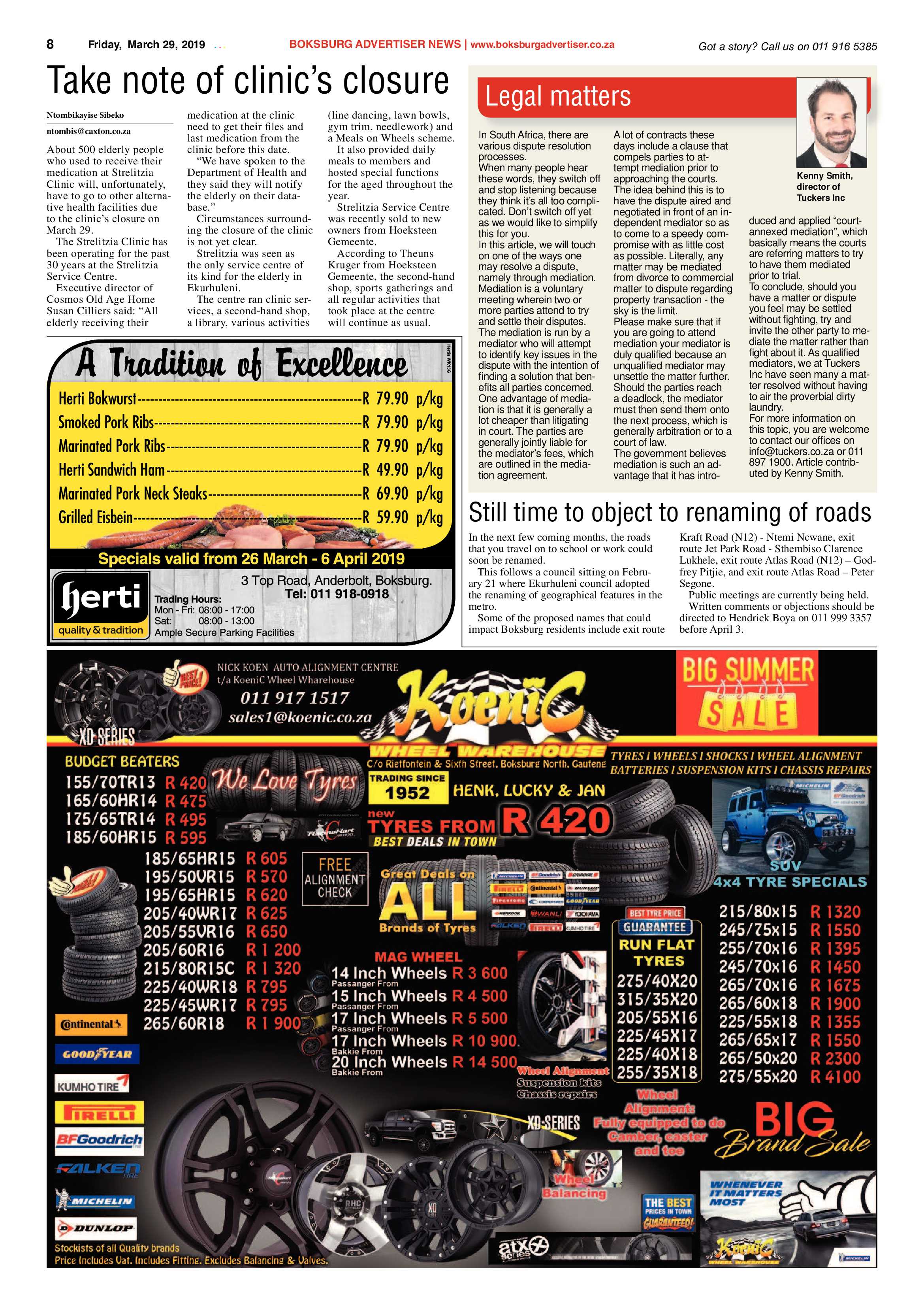 Boksburg Advertiser 26 March 2019 page 8