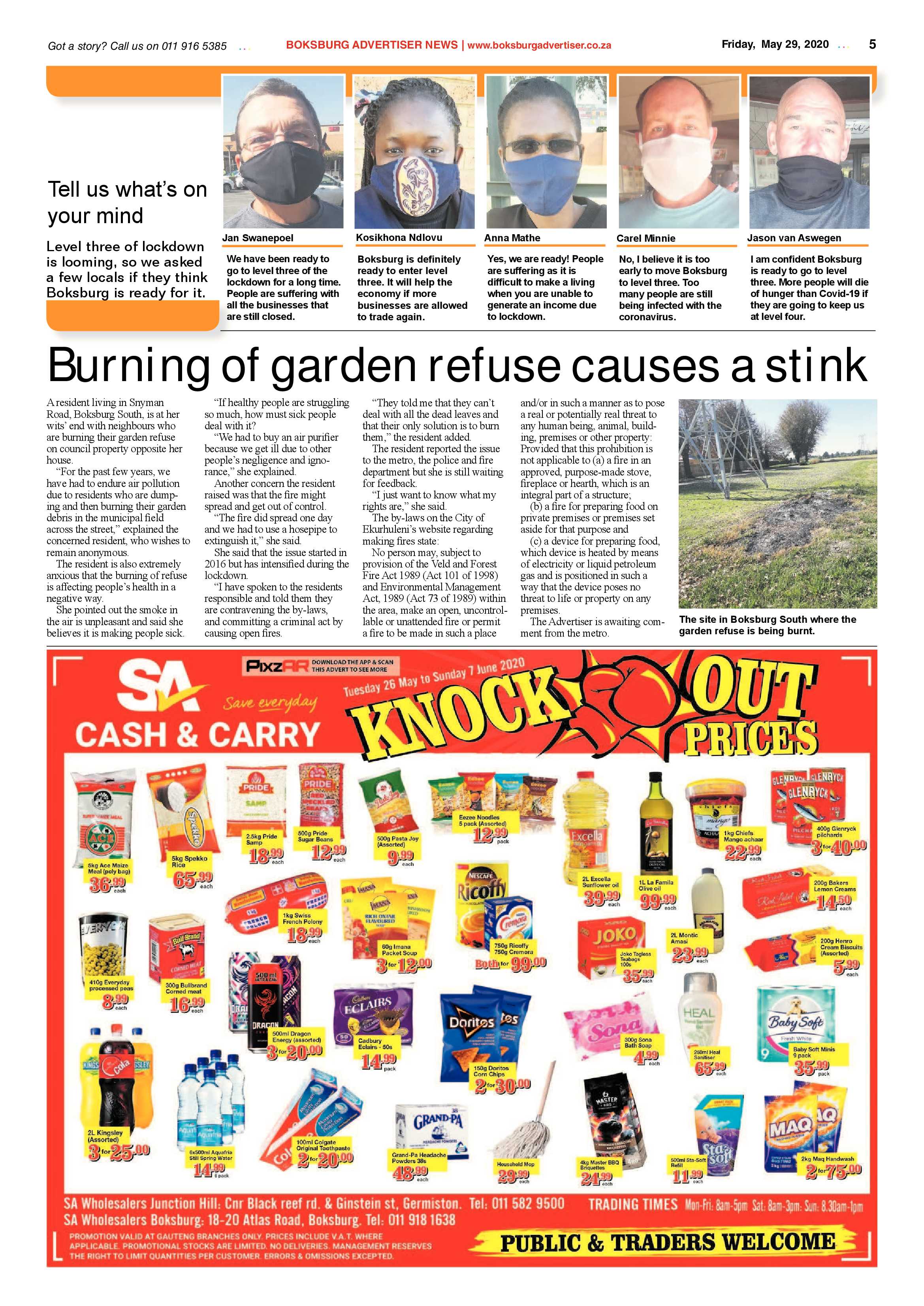 Boksburg Advertiser 26 May 2020 page 5