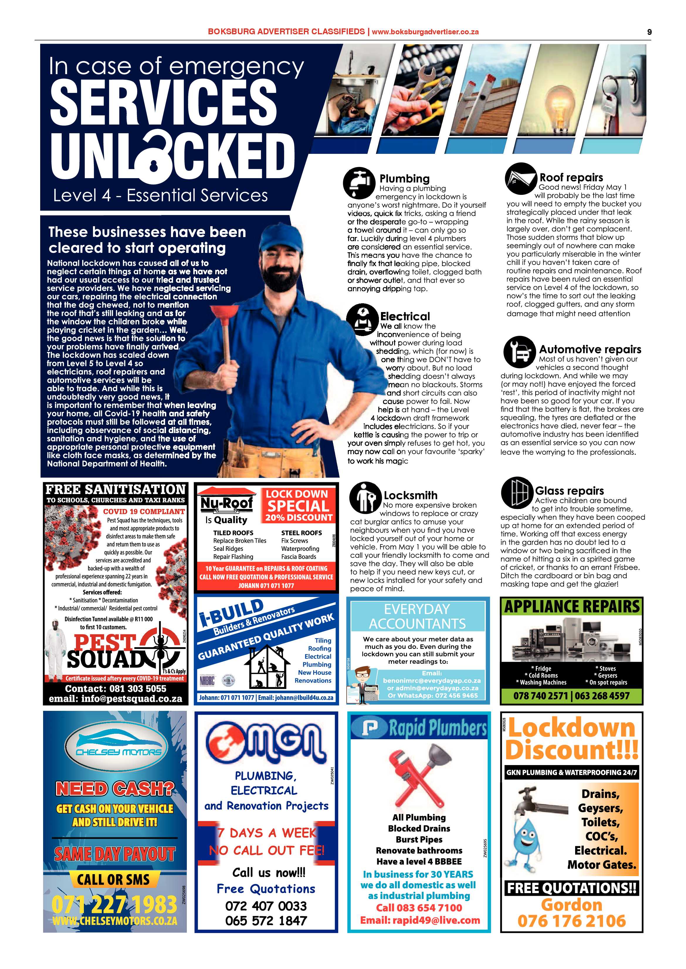 Boksburg Advertiser 26 May 2020 page 9