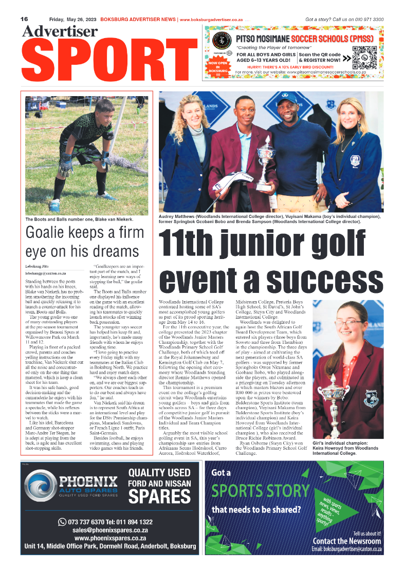 Boksburg Advertiser 26 May 2023 page 16