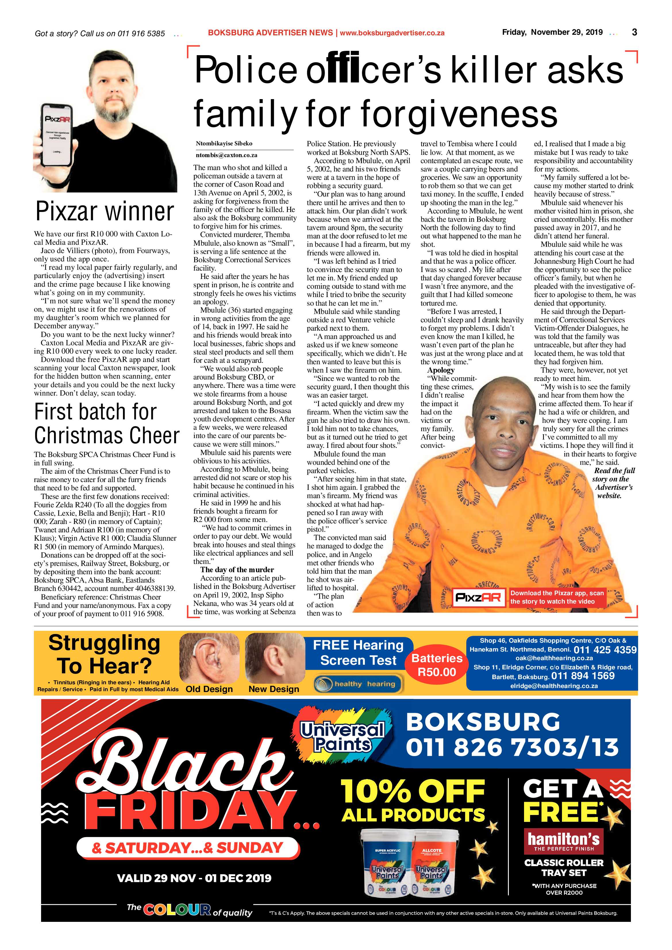 Boksburg Advertiser 26 November 2019 page 3
