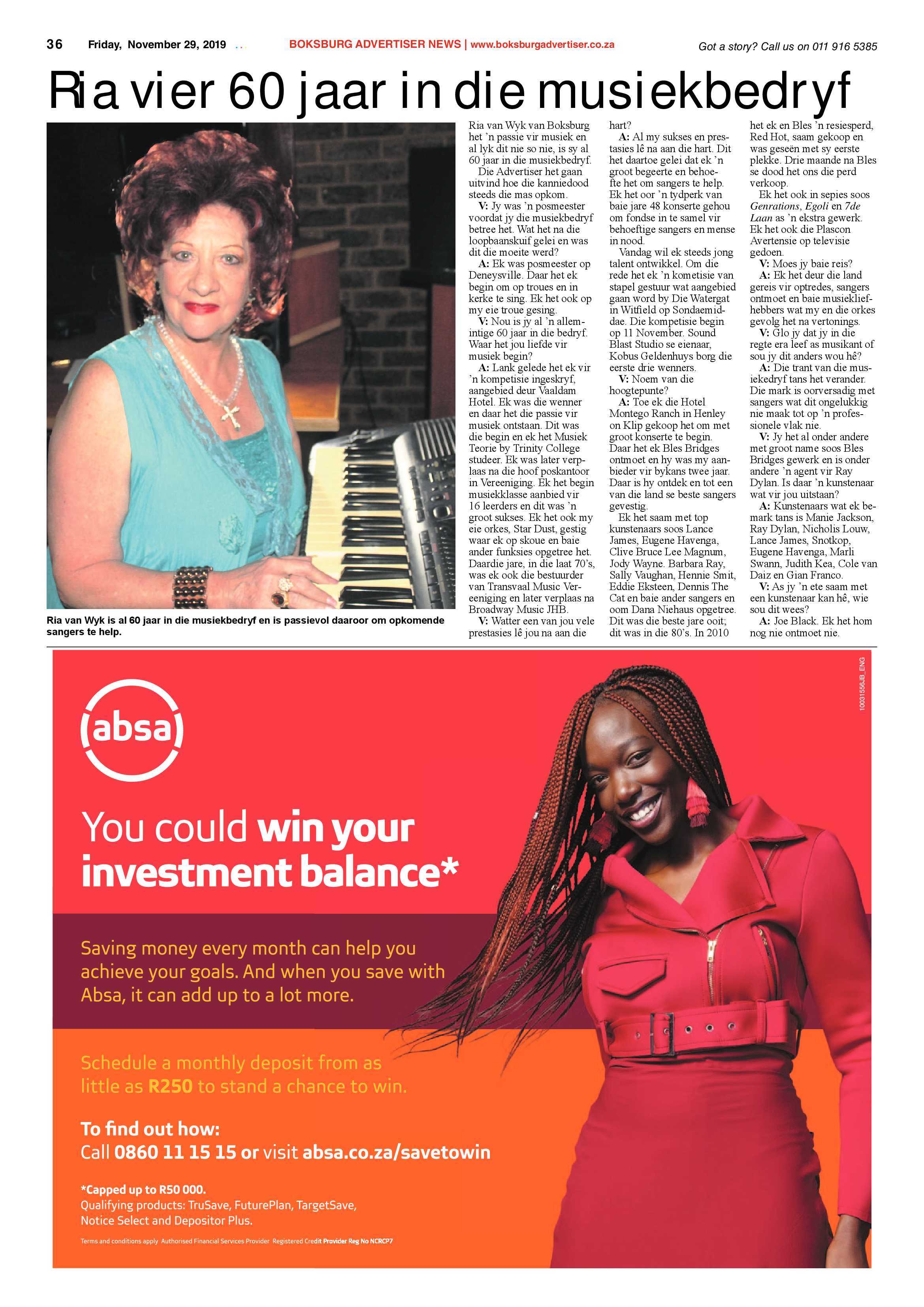 Boksburg Advertiser 26 November 2019 page 36