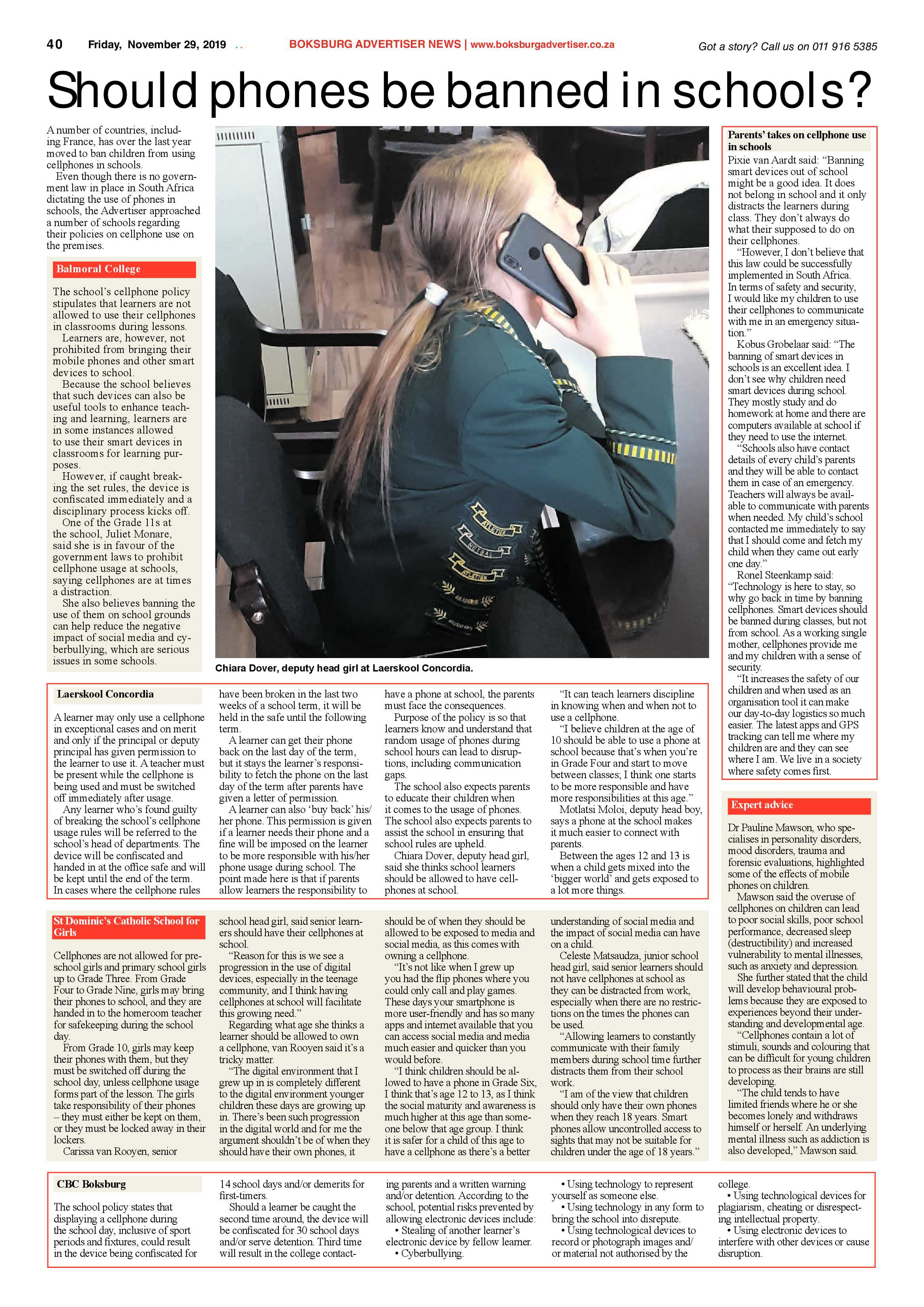 Boksburg Advertiser 26 November 2019 page 40