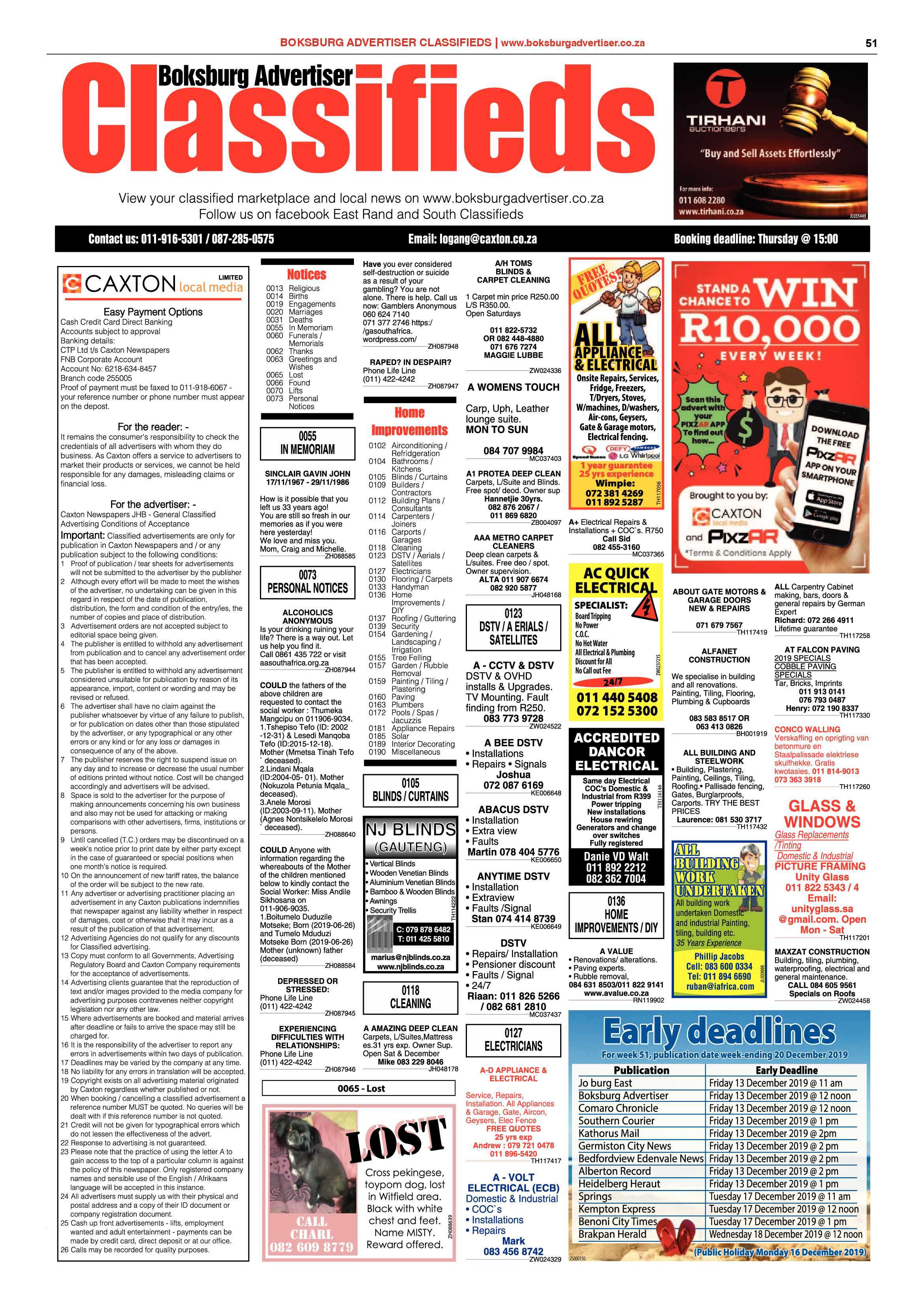 Boksburg Advertiser 26 November 2019 page 51