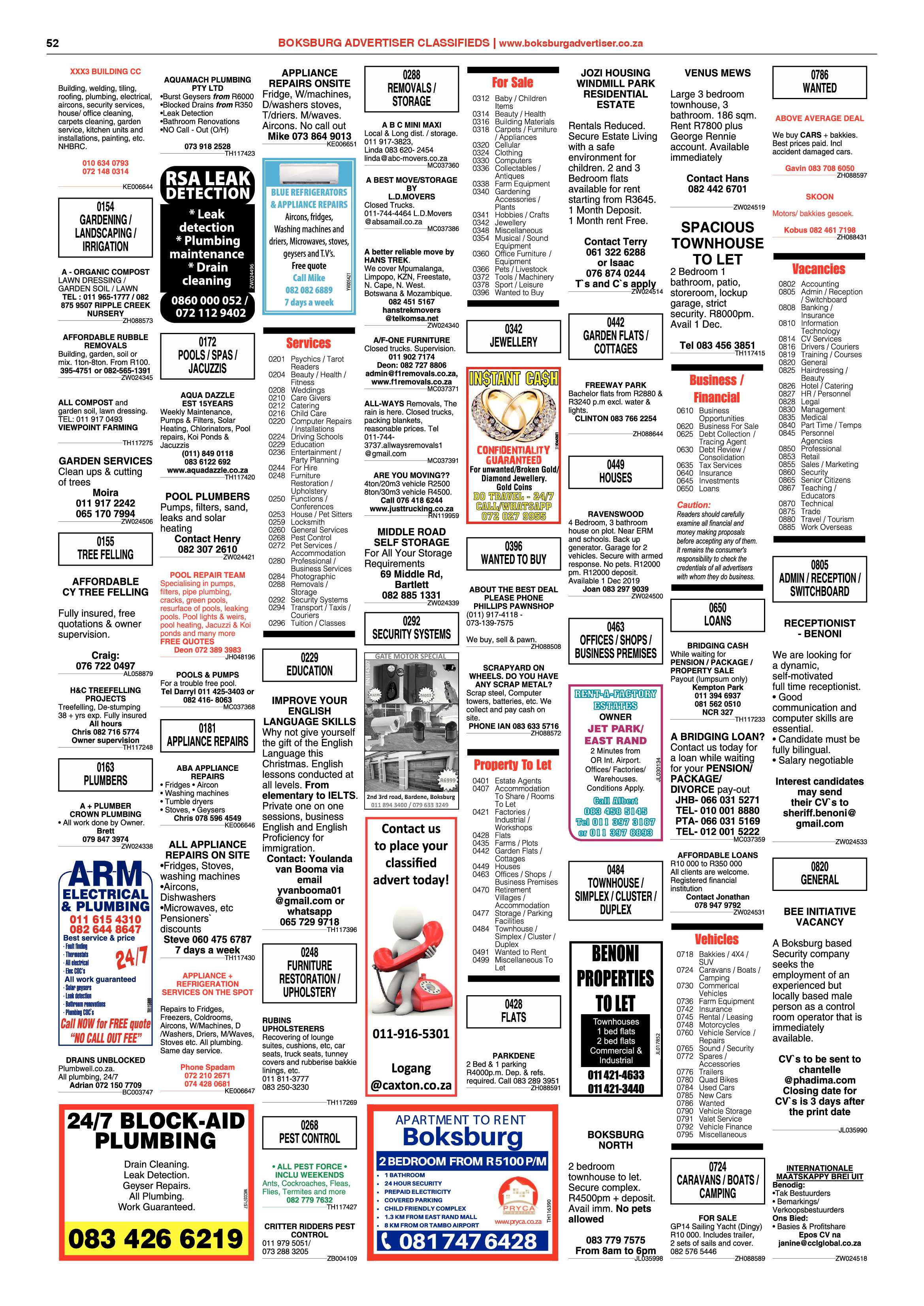 Boksburg Advertiser 26 November 2019 page 52