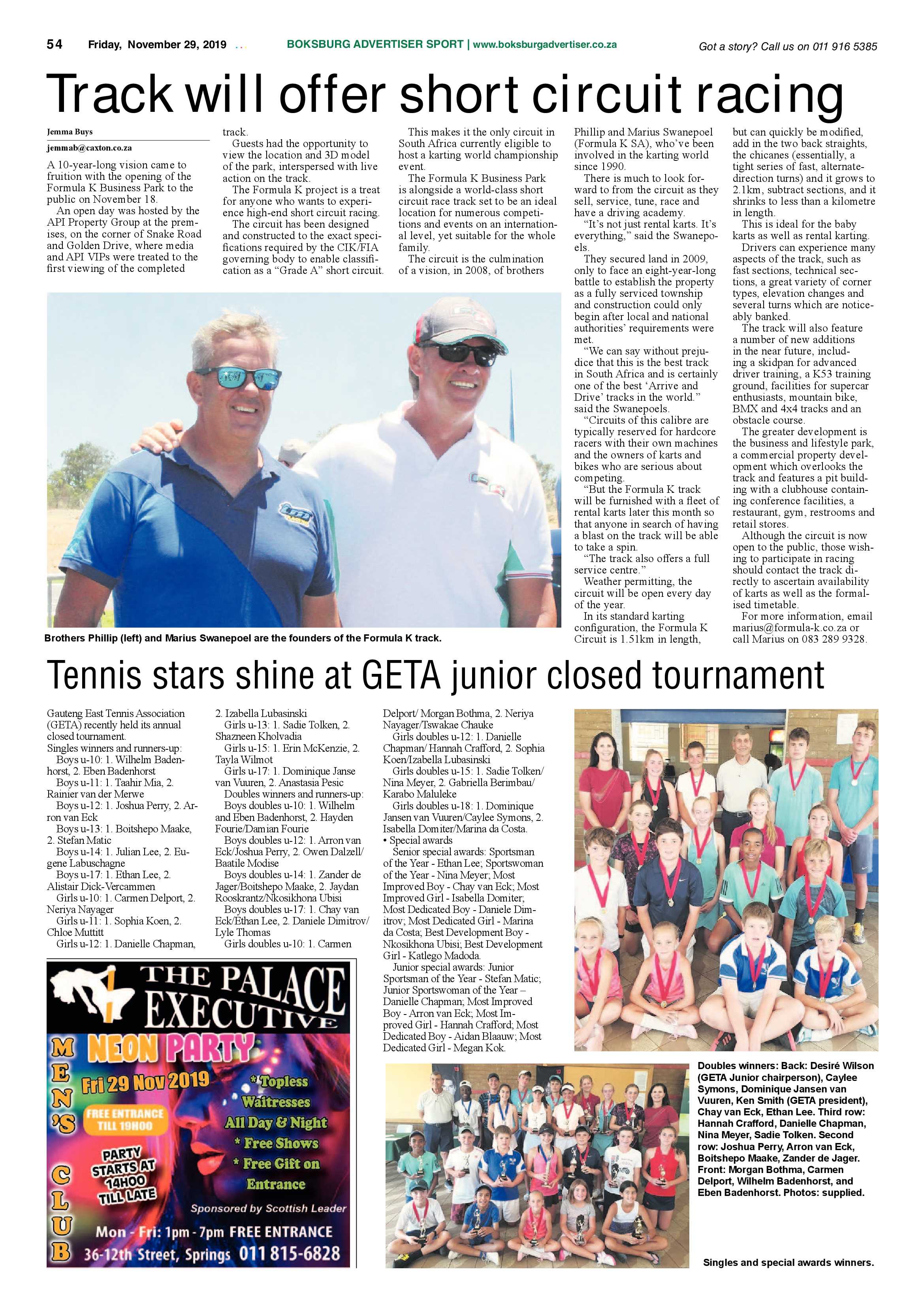 Boksburg Advertiser 26 November 2019 page 54