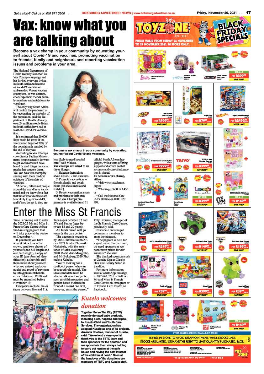 Boksburg Advertiser 26 November 2021 page 17