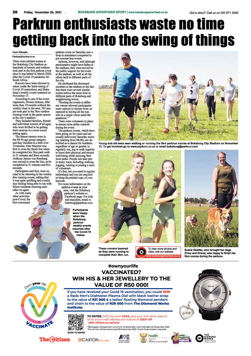 Boksburg Advertiser 26 November 2021 page 26