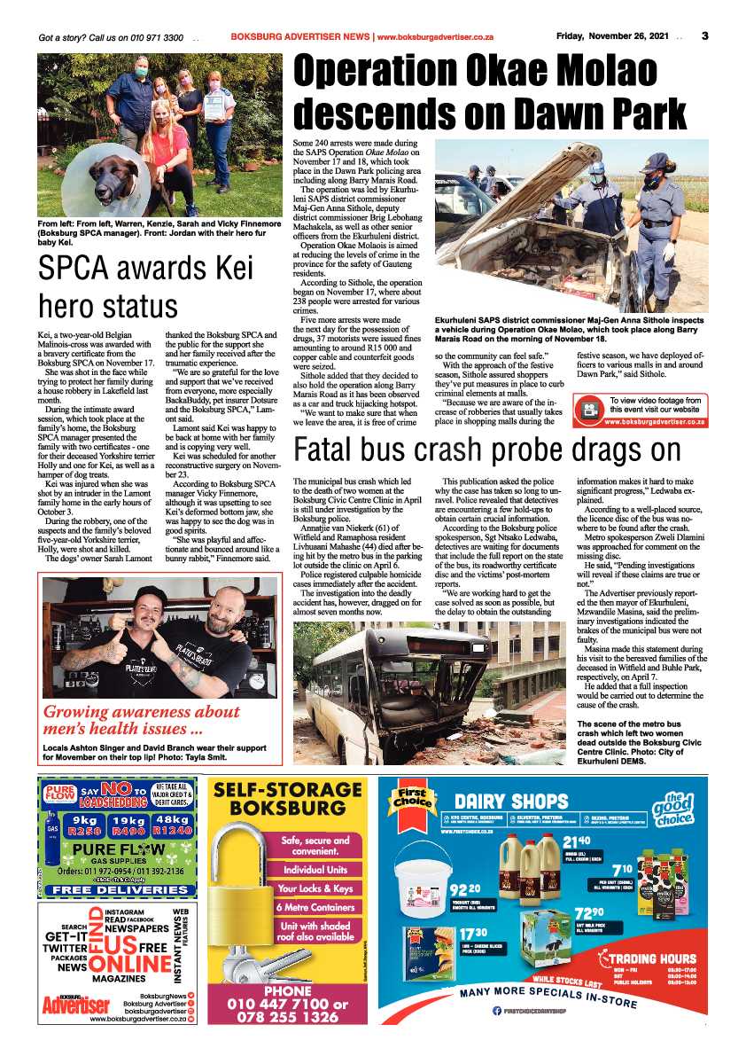 Boksburg Advertiser 26 November 2021 page 3