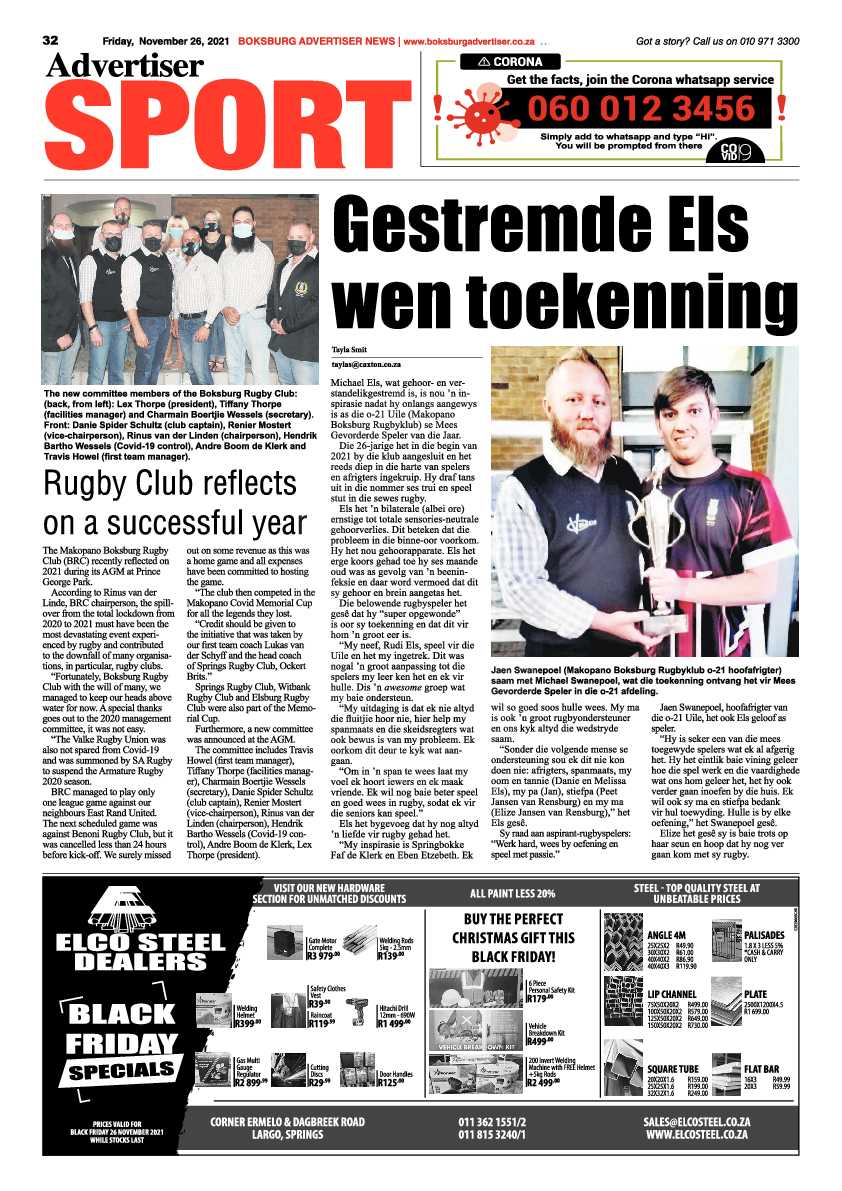 Boksburg Advertiser 26 November 2021 page 32