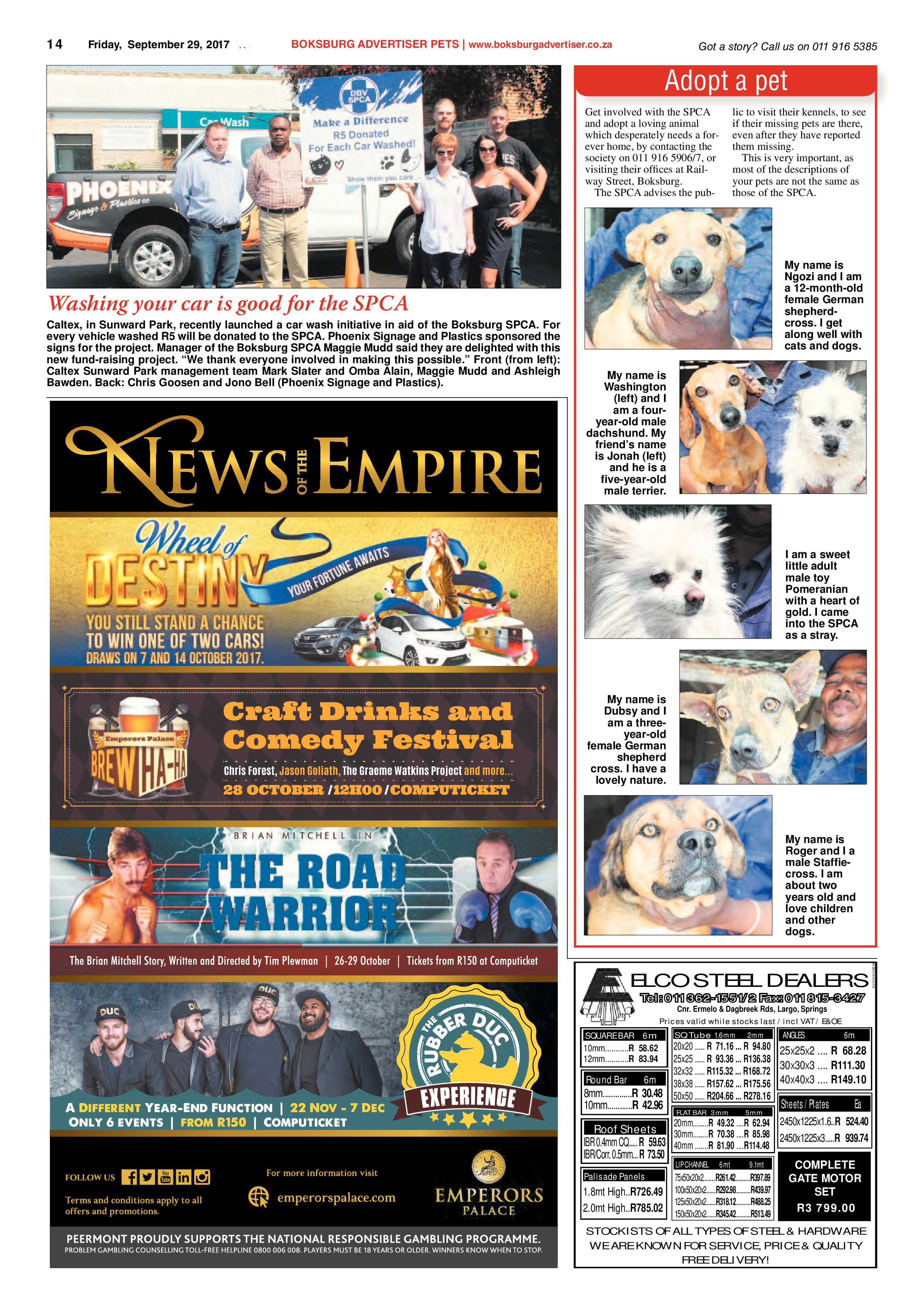 Boksburg Advertiser 26 September 2017 page 14