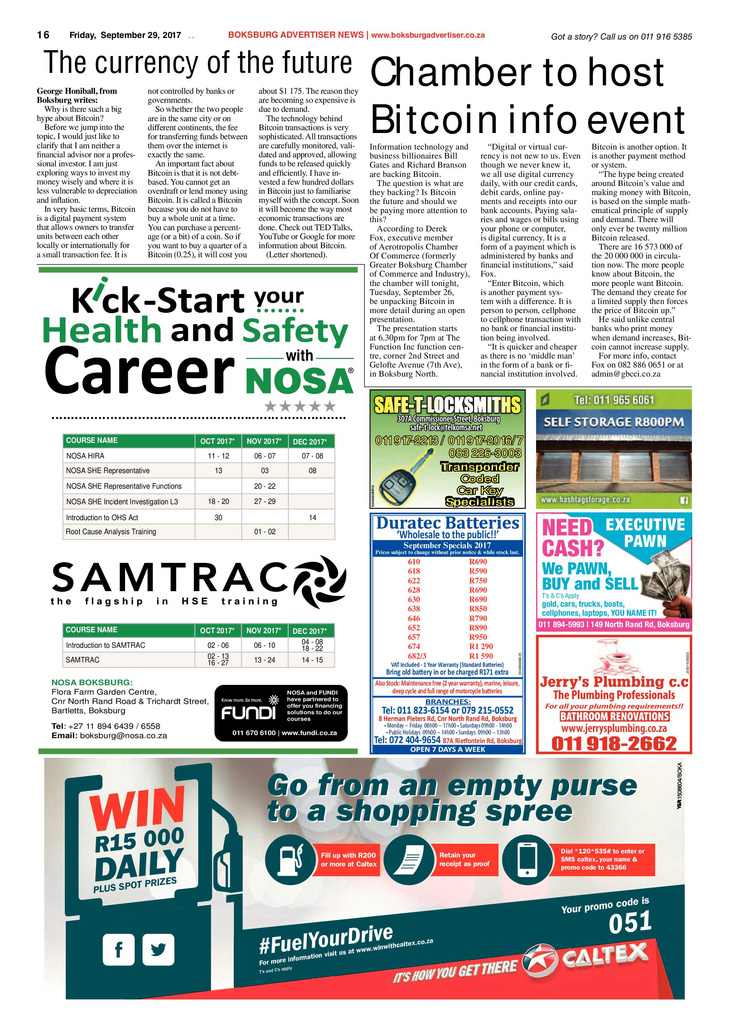 Boksburg Advertiser 26 September 2017 page 16