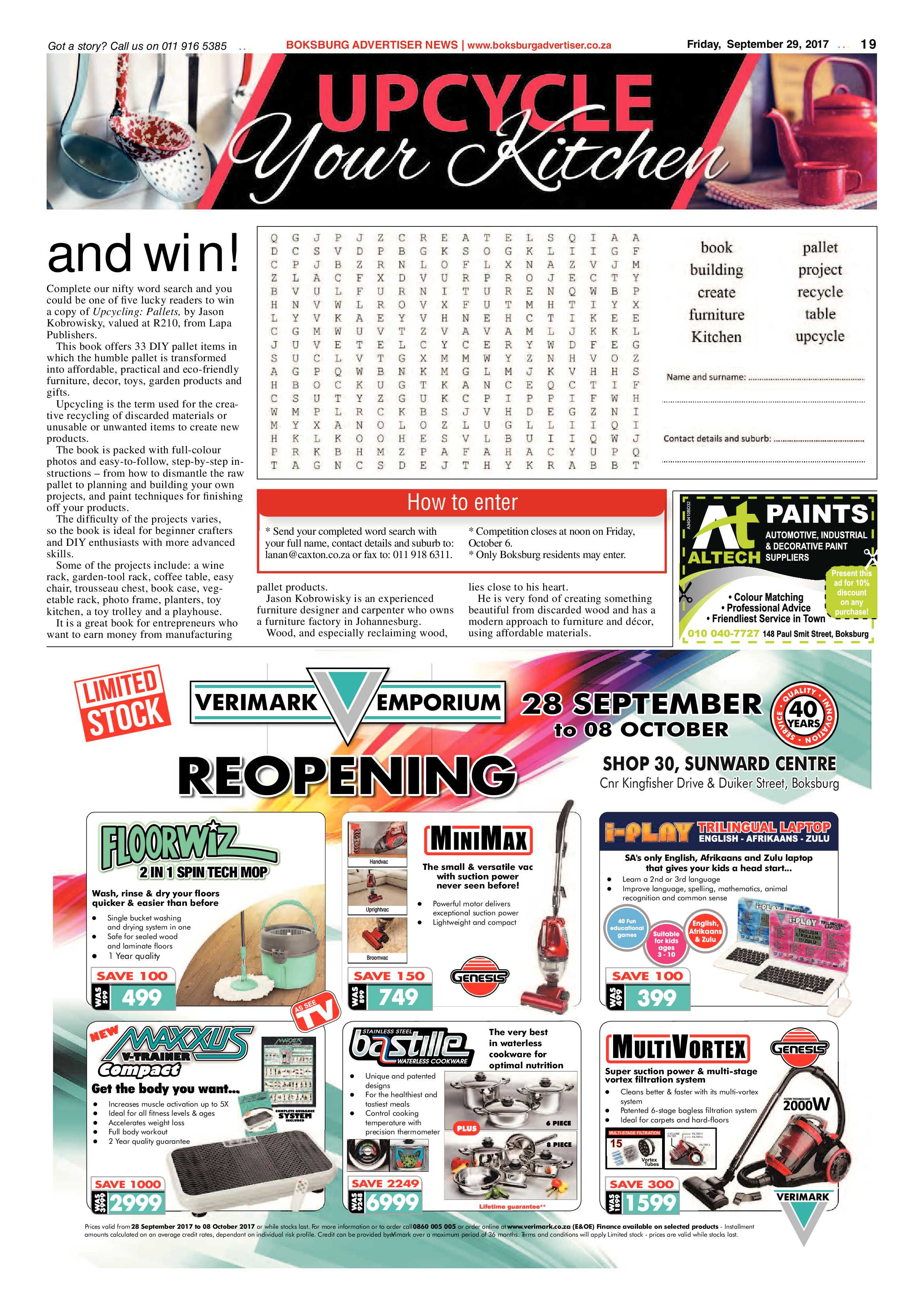 Boksburg Advertiser 26 September 2017 page 19