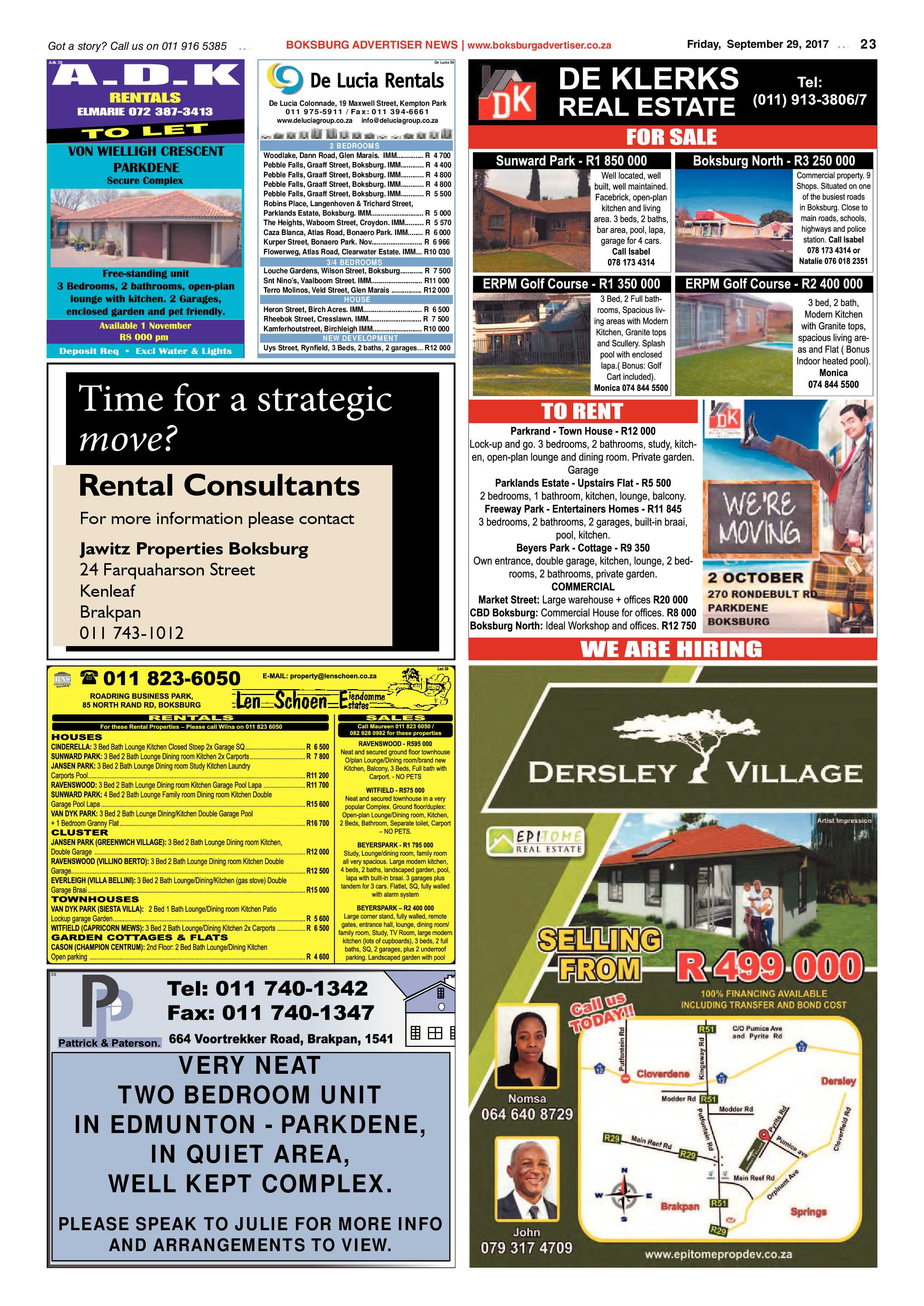 Boksburg Advertiser 26 September 2017 page 23