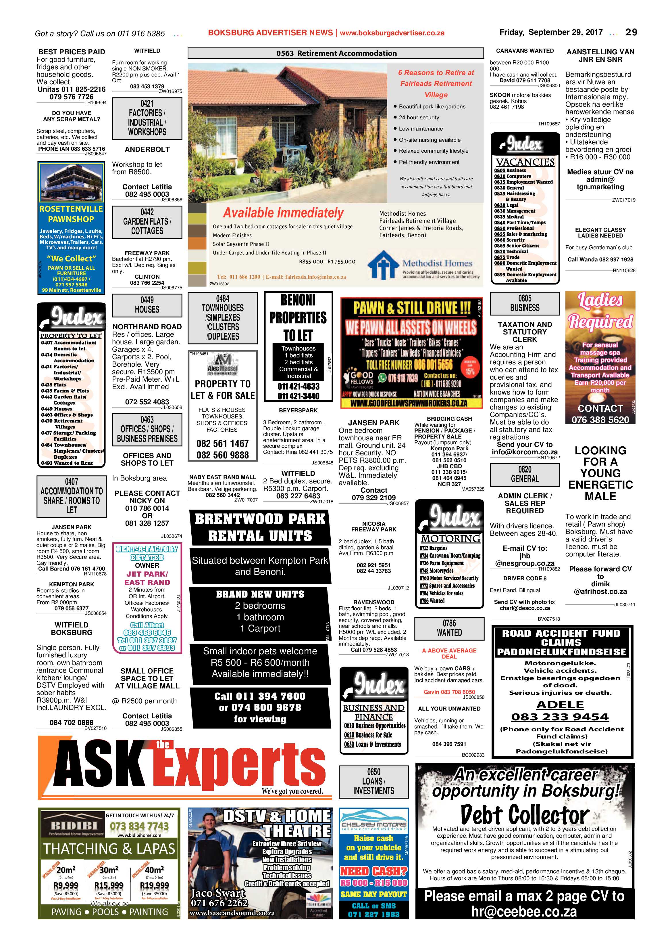 Boksburg Advertiser 26 September 2017 page 29
