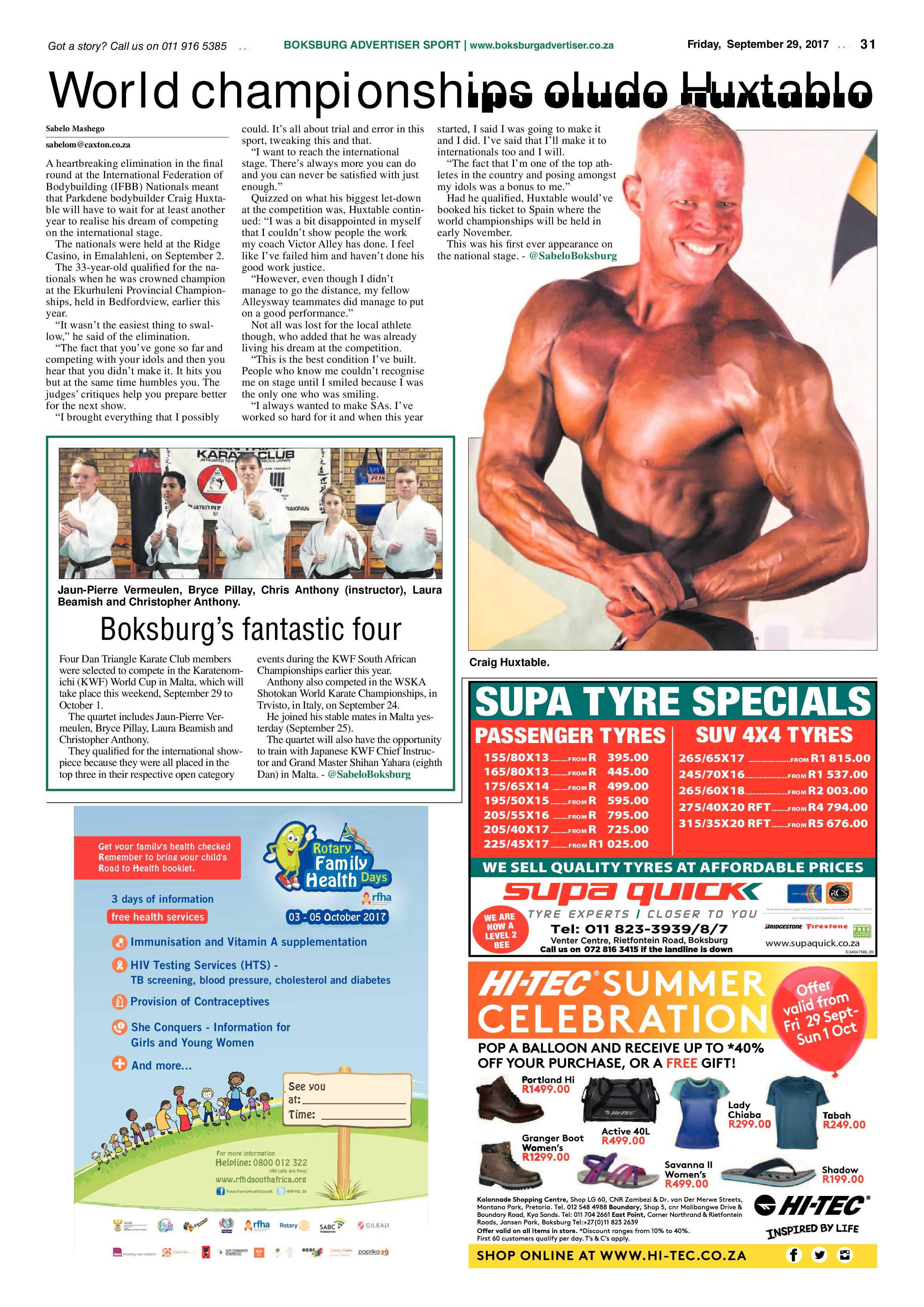 Boksburg Advertiser 26 September 2017 page 31