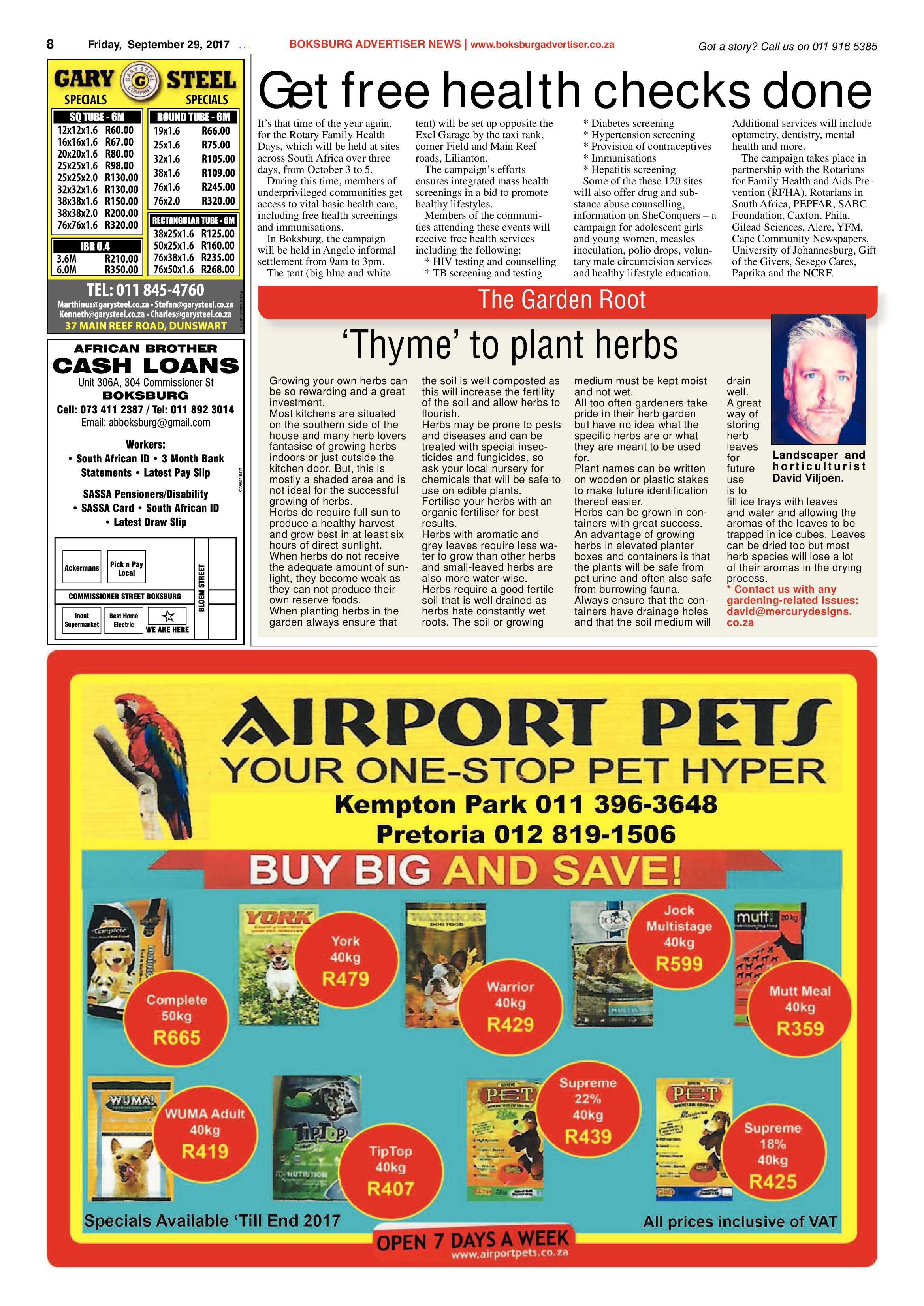Boksburg Advertiser 26 September 2017 page 8