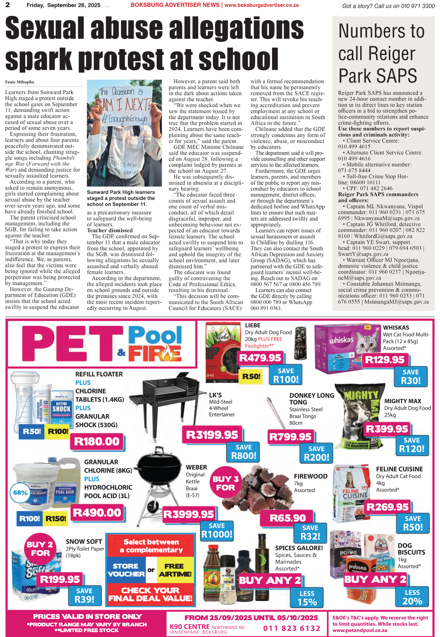 Boksburg Advertiser 26 September 2025 page 2