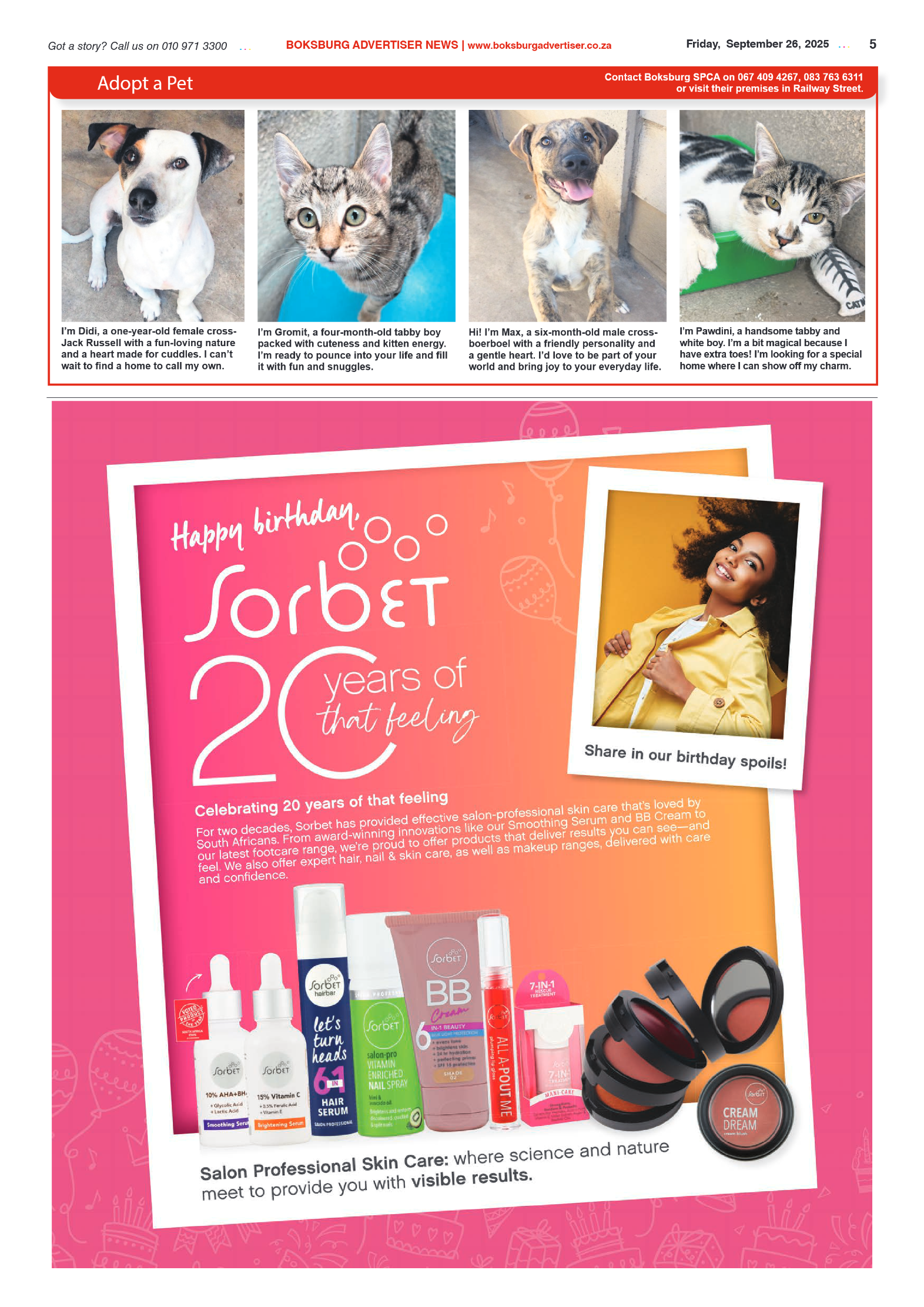 Boksburg Advertiser 26 September 2025 page 5