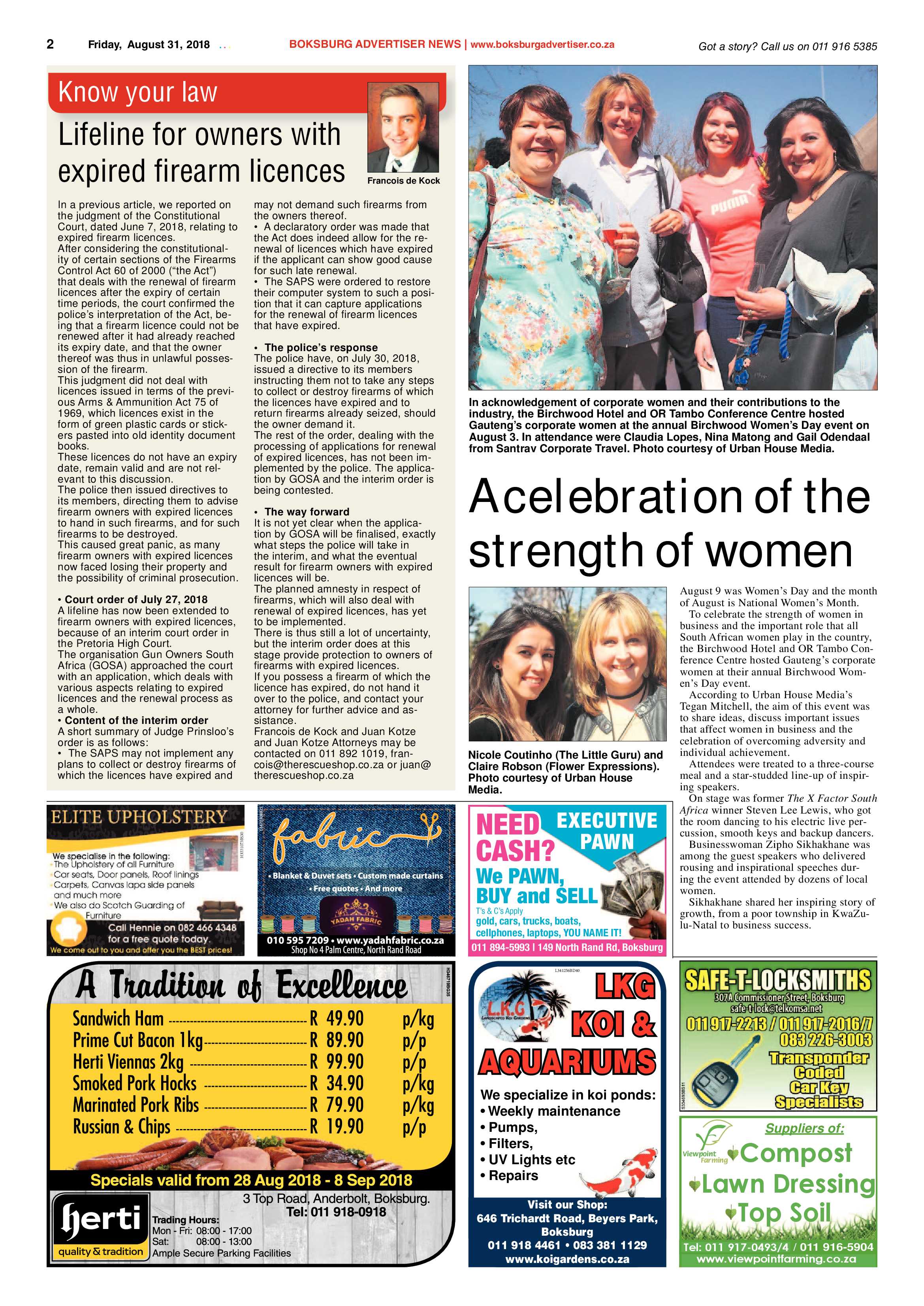 Boksburg Advertiser 28 August 2018 page 2