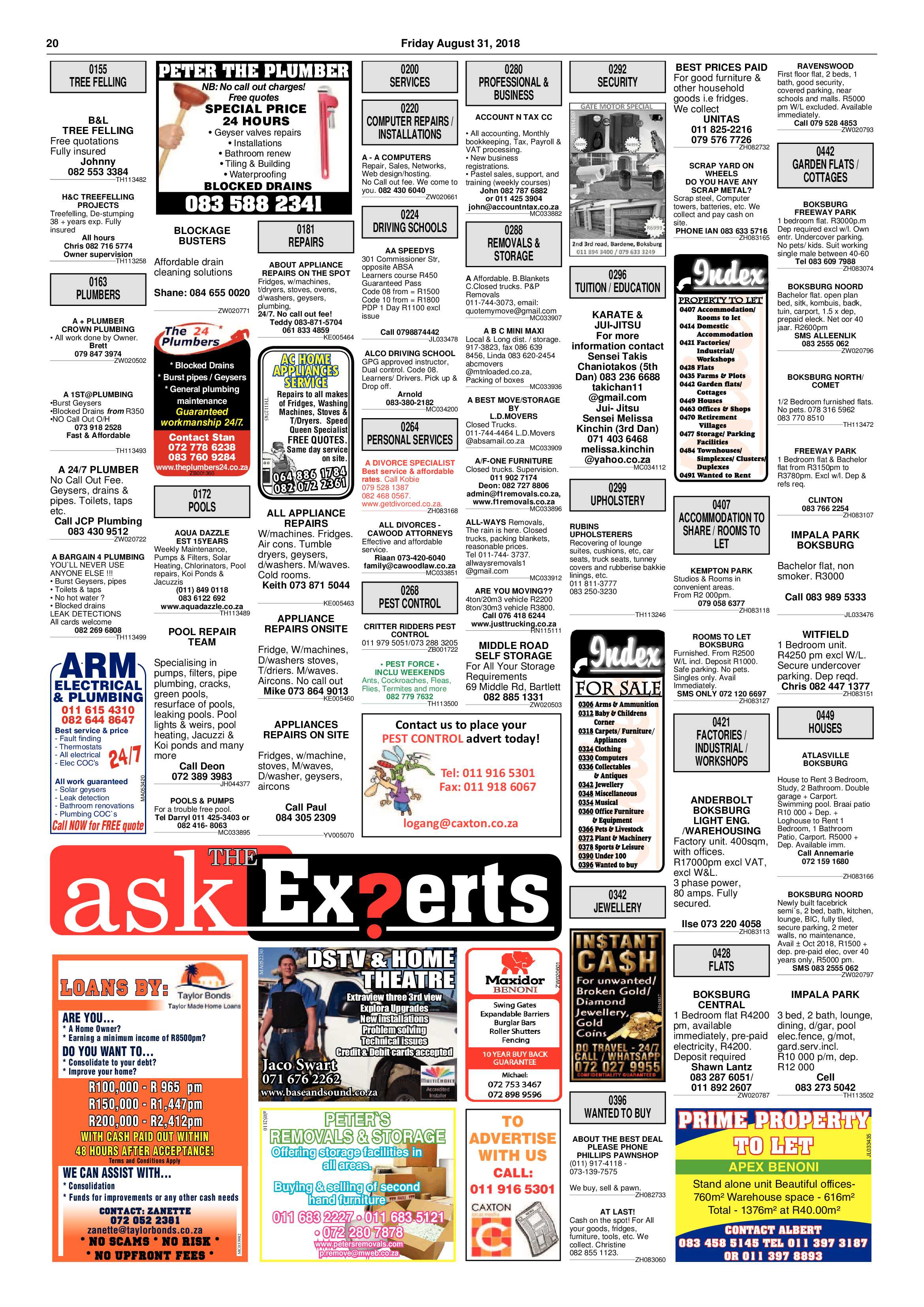 Boksburg Advertiser 28 August 2018 page 20